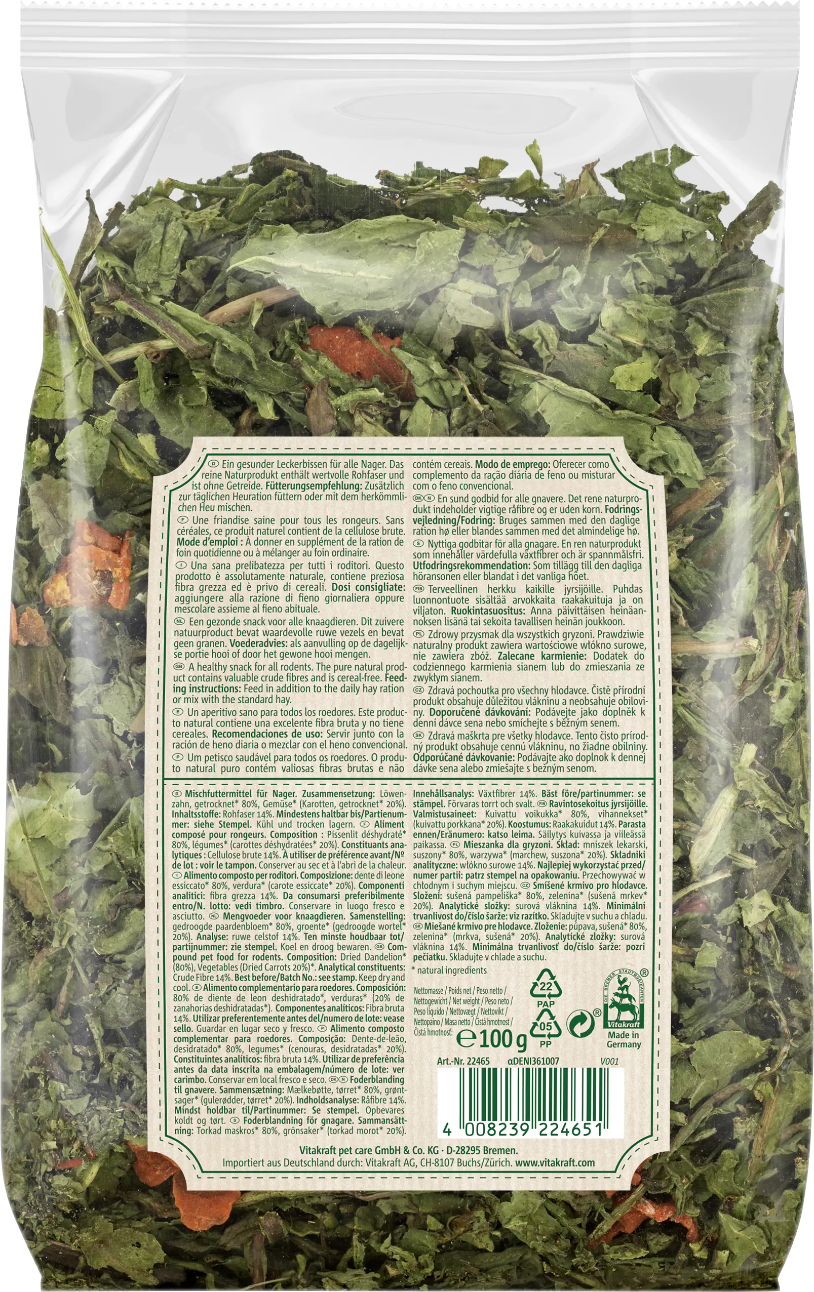 Vitakraft V.Verde NatureMix Löwenzahn & Karotte 100 g