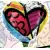 Folienballon Britto Motiv 1 Herz bunt 19 x 13,5 cm
