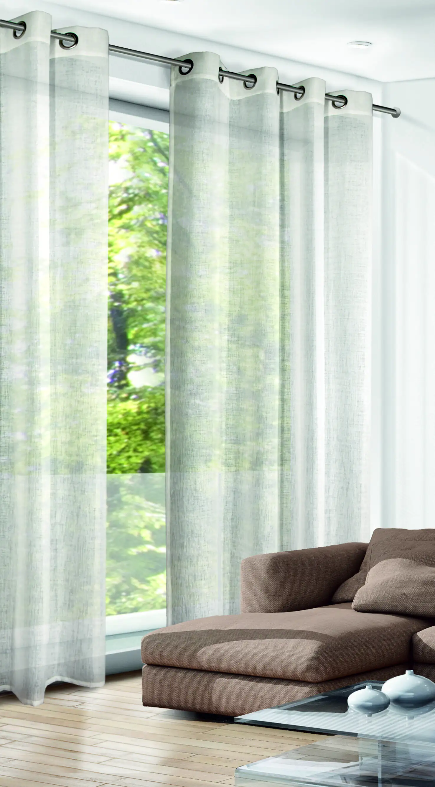 Neusser Collection Ösenschal Emilia Strukutr, creme, 140 x 245 cm