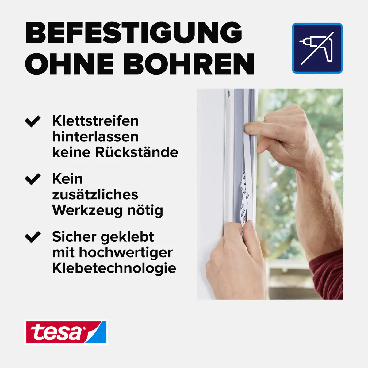 tesa Insektenschutz-Fenster SUN PROTECT 130 x 150 cm anthrazit