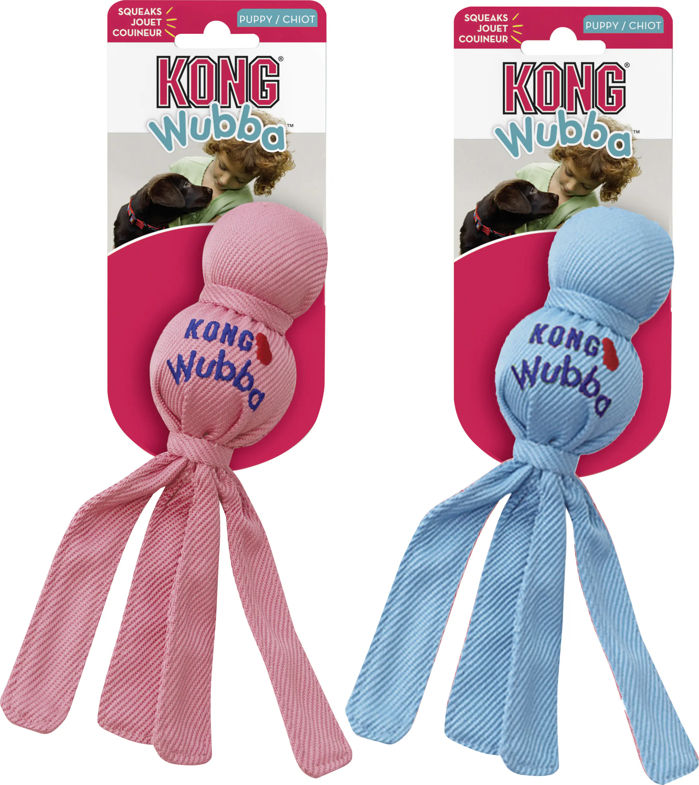 Kong Hundespielzeug Wubba Puppy 22 cm farblich sortiert