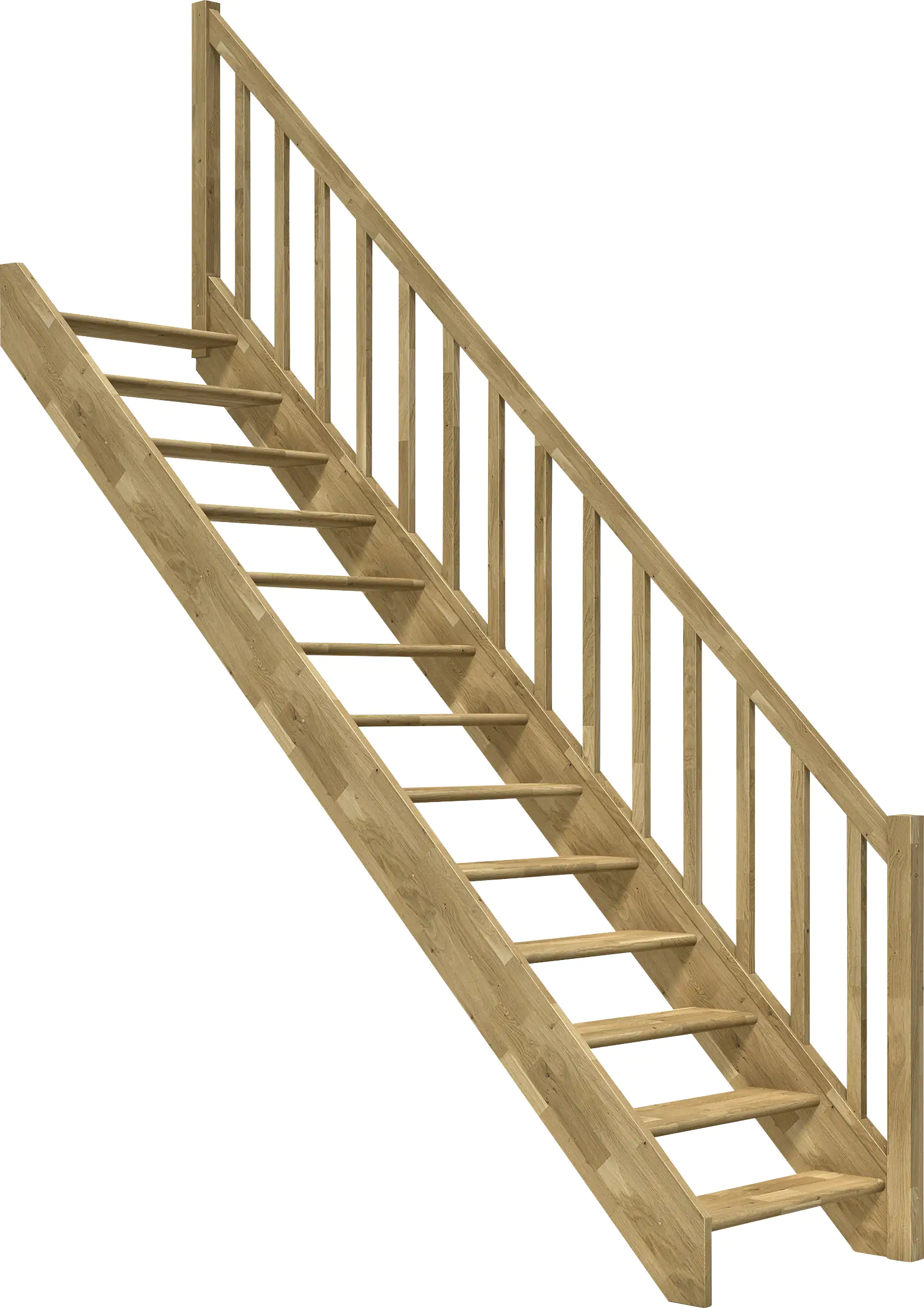 Dolle Raumspartreppen Paris gerade Eiche versiegelt inkl. Geländer