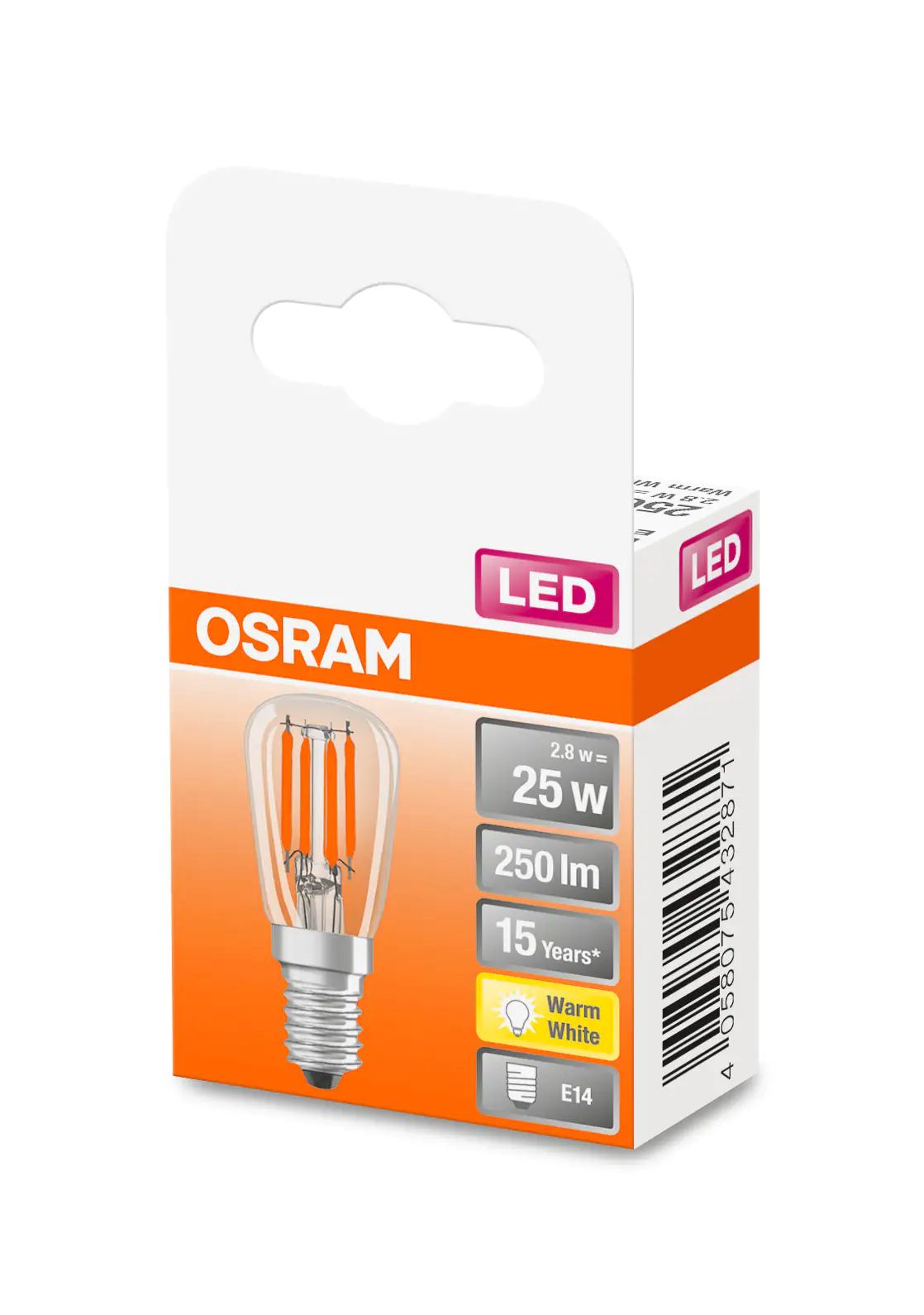 4058075432871 Osram LED Leuchtmittel Special T26 25 E14 2,8W warmweiß, klar