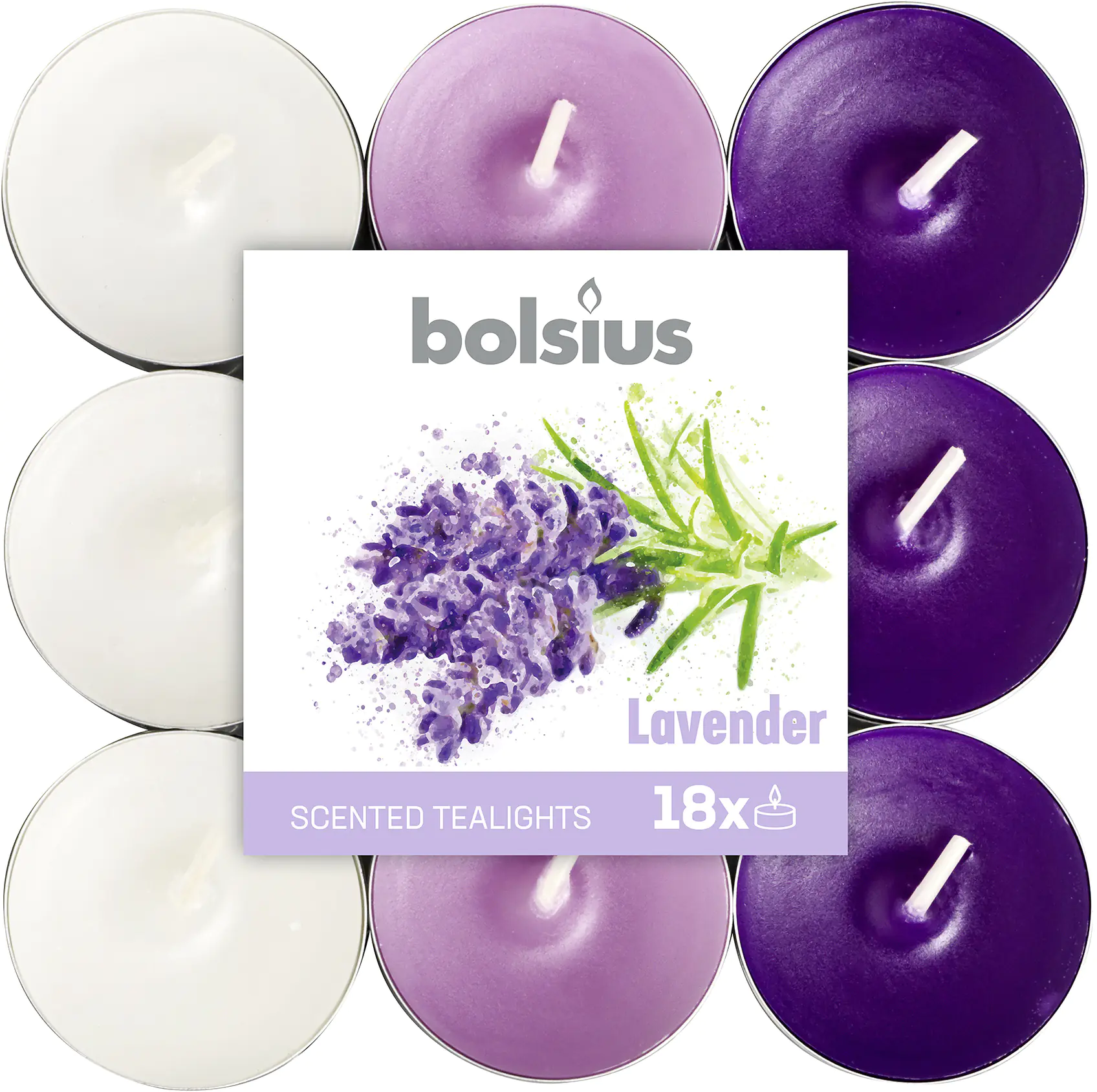 Bolsius Duftteelichter Mango Ø 3,8 cm, 18er Pack