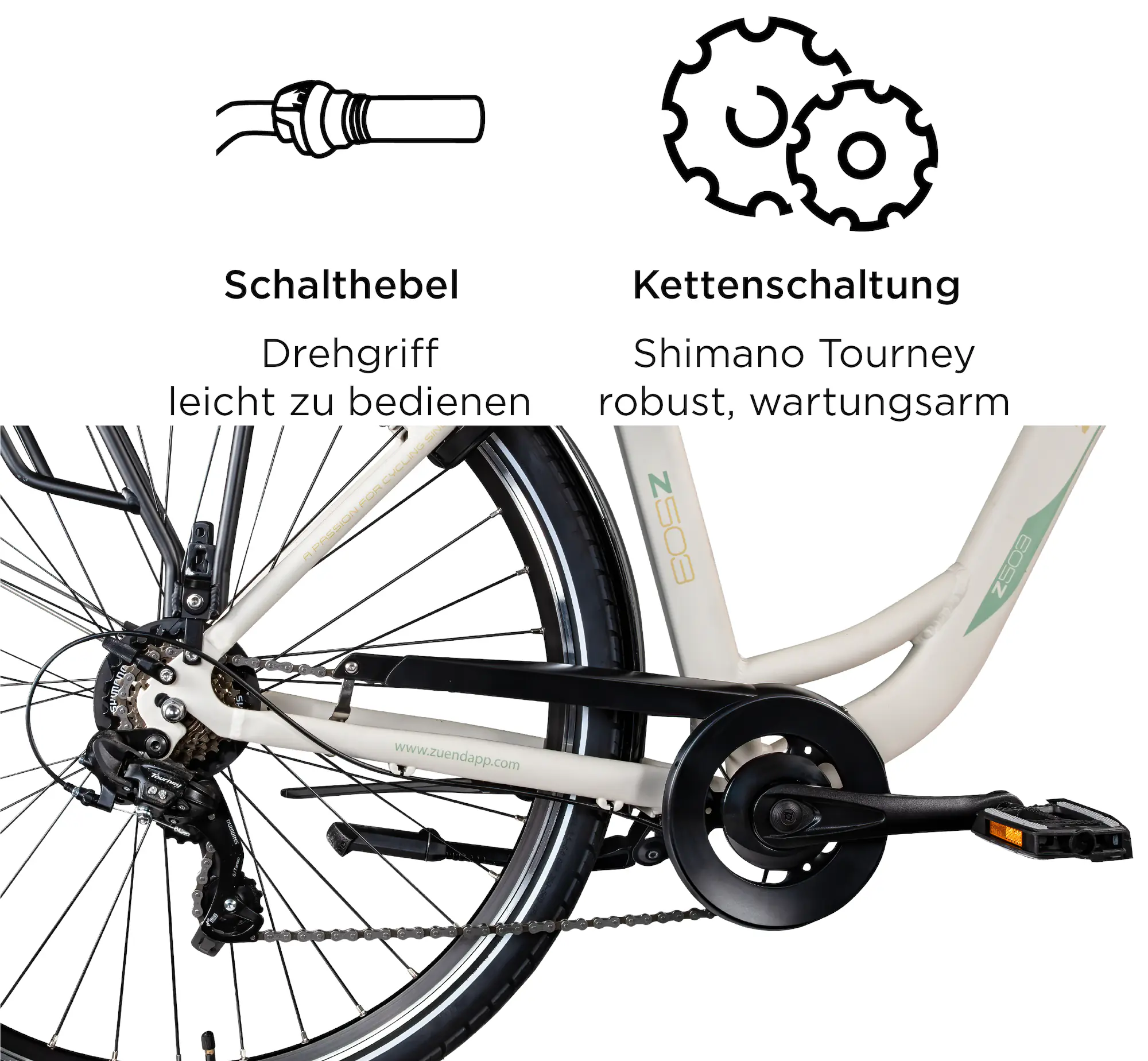 Zündapp E-Bike Z503 City 26 Zoll 7-Gang 522 Wh antique white Zündapp E-Bike Z503 City 26 Zoll 7-Gang 522 Wh antique white