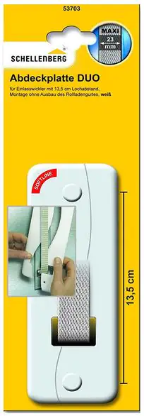 Schellenberg Abdeckplatte DUO Softline Lochabstand 13,5 cm weiß