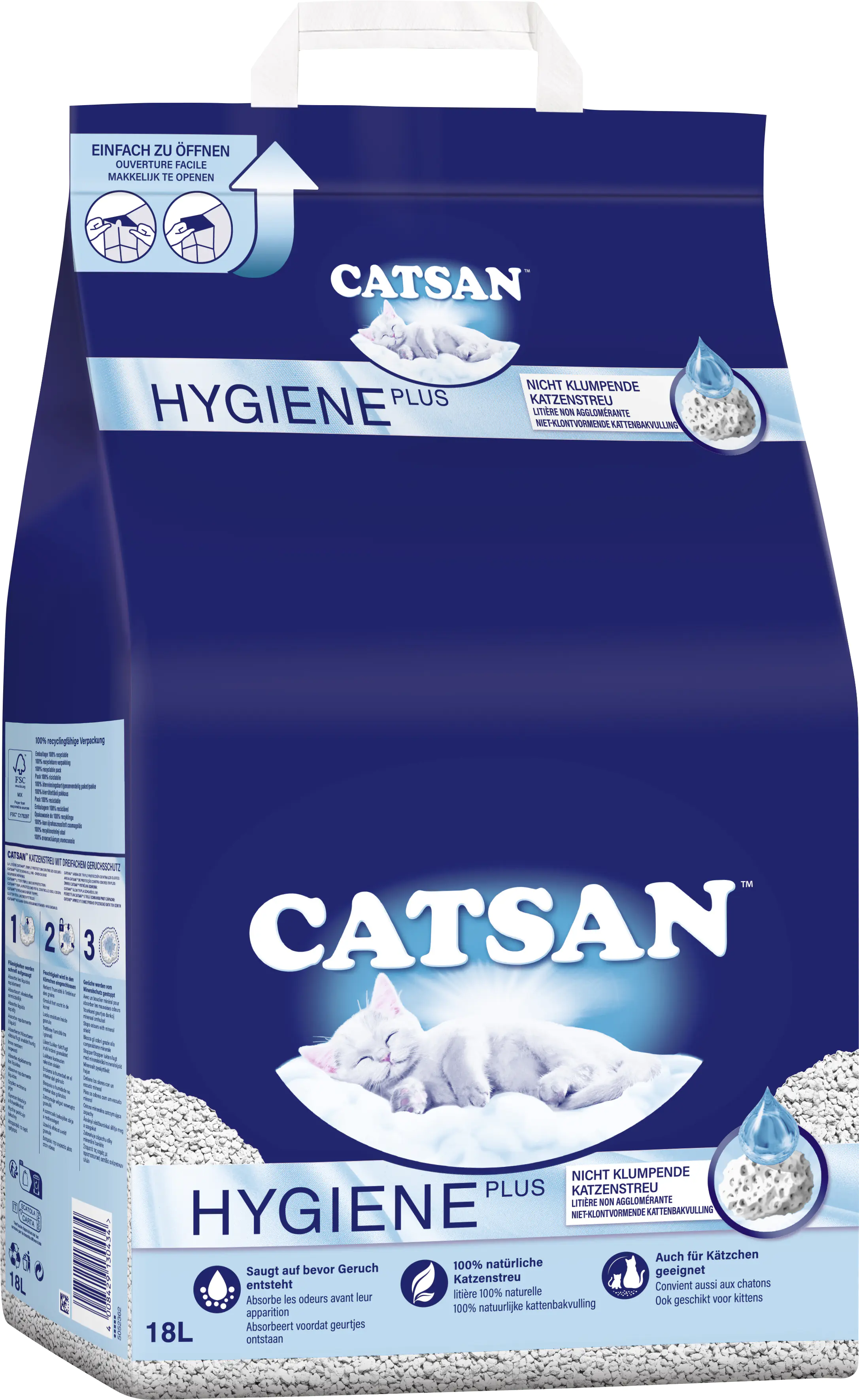 Catsan Hygiene Plus Katzenstreu 18 L Catsan Hygiene Plus Katzenstreu 18 L