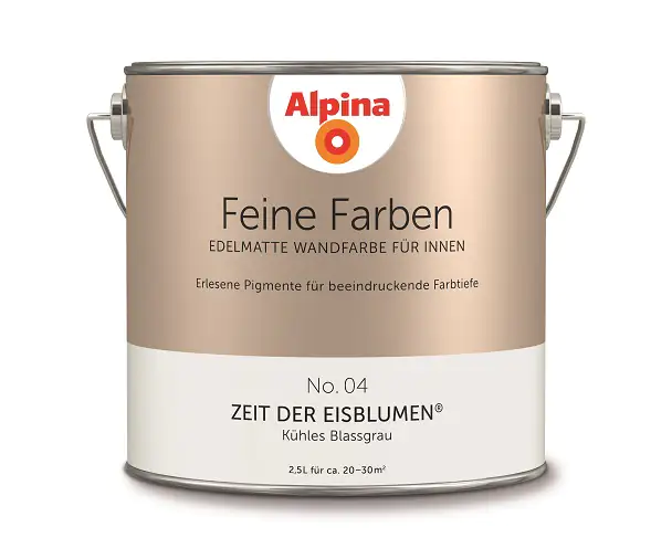 Alpina Feine Farben No. 04 Zeit der Eisblumen 2,5 L kühles blassgrau edelmatt Alpina Feine Farben No. 04 Zeit der Eisblumen 2,5 L kühles blassgrau edelmatt