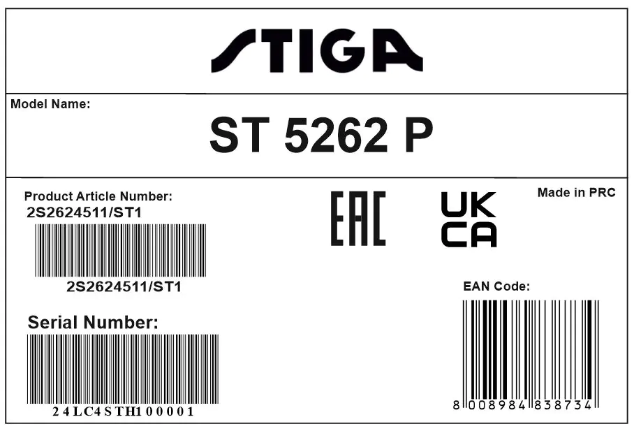 Stiga Benzin-Schneefräse ST 5262 P Arbeitsbreite 62 cm 5,2 kw Stiga Benzin-Schneefräse ST 5262 P Arbeitsbreite 62 cm 5,2 kw