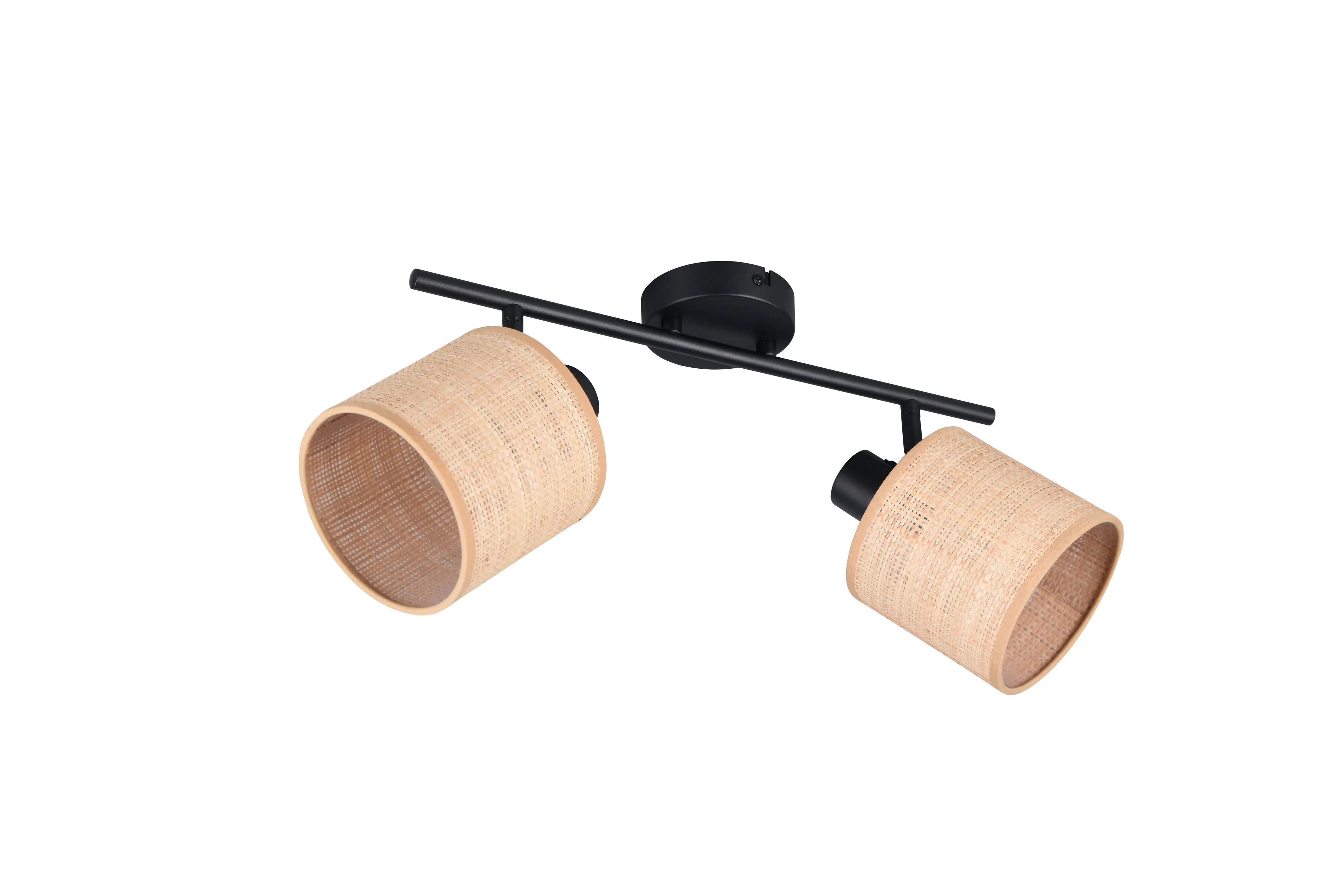 Trio Deckenstrahler 2er Spot Aimee 42,5 cm schwarz matt/natur