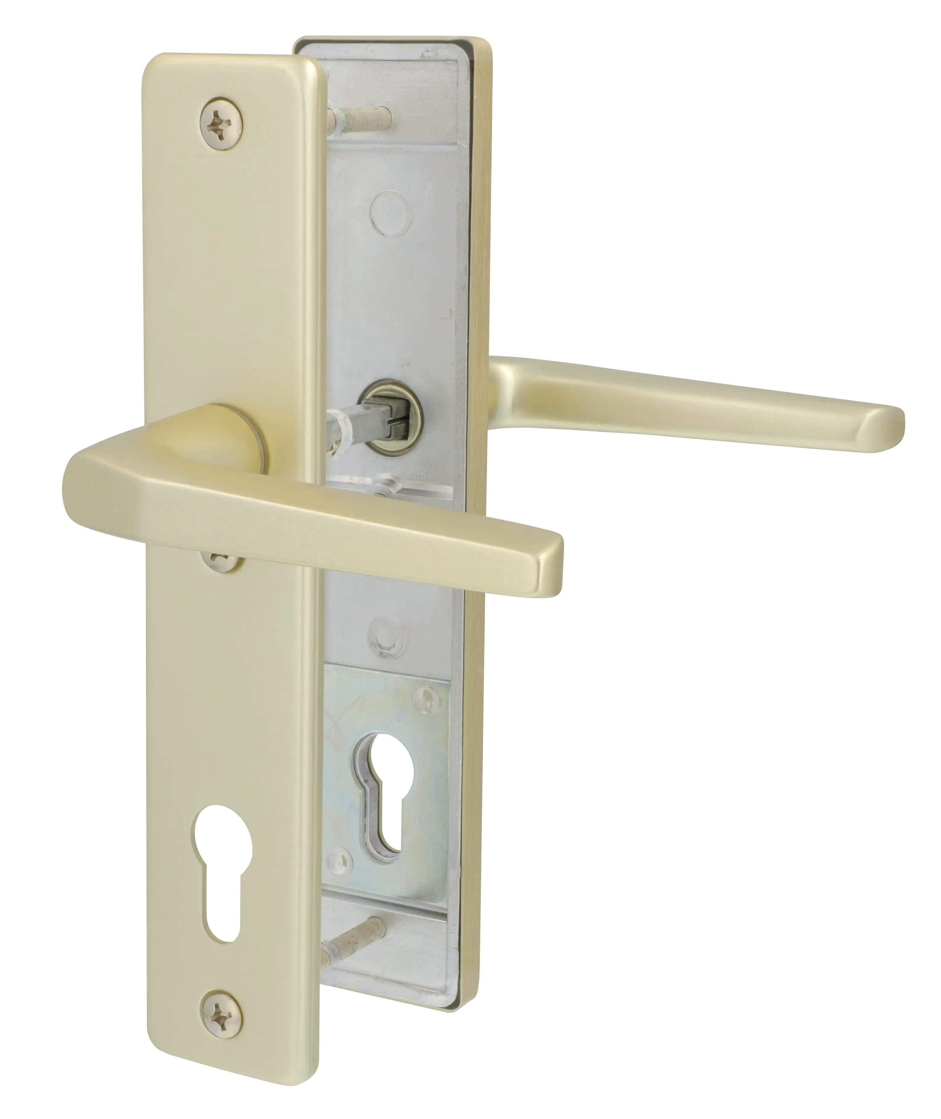 Alpertec Schutzbeschlag Tira Drücker/Drücker Aluminium neusilber 92 mm Alpertec Schutzbeschlag Tira Drücker/Drücker Aluminium neusilber 92 mm