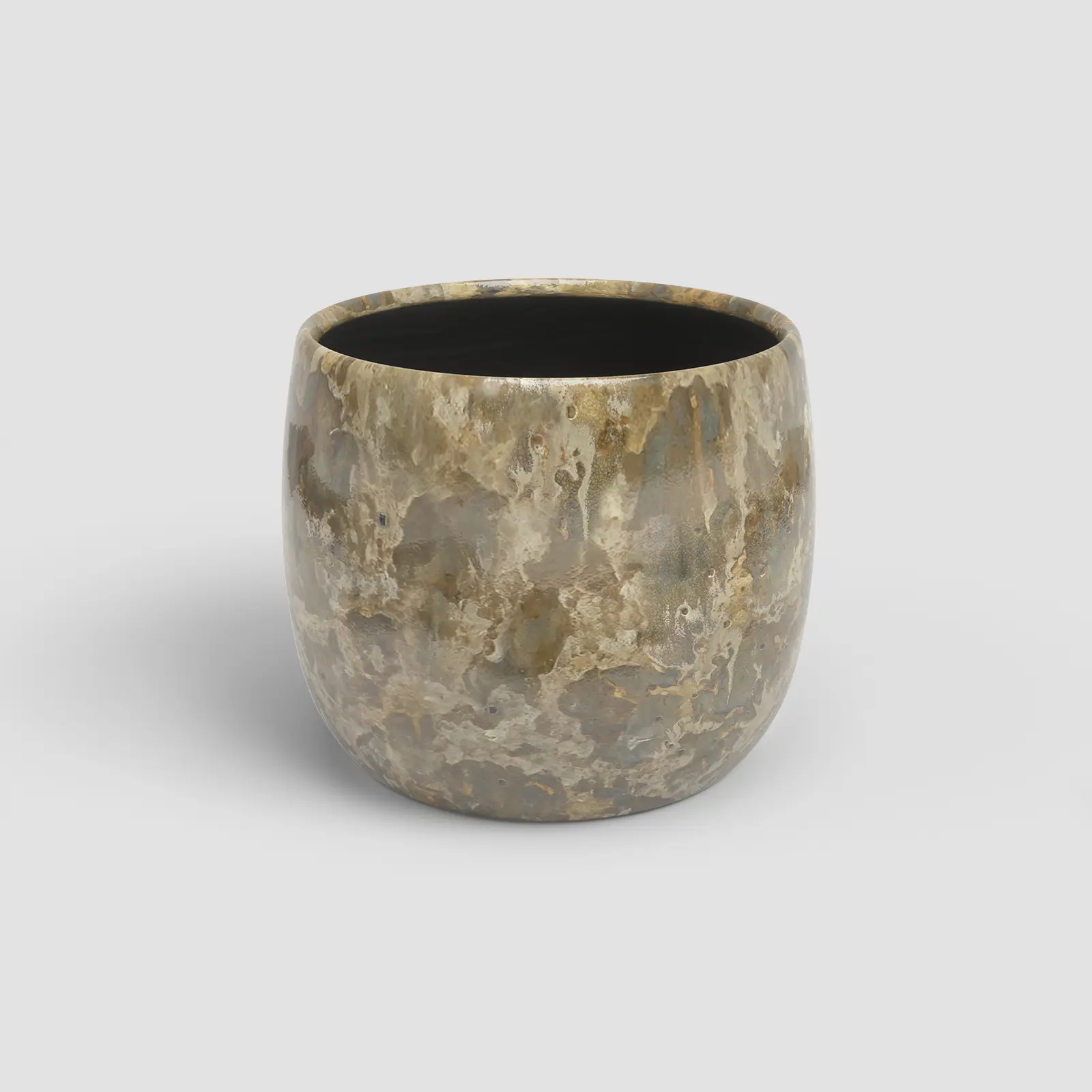 Artevasi Übertopf Callisto Keramik Ø 23 x 21 cm goldgrün