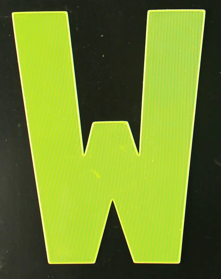 Conacord Reflektierender Klebebuchstabe W gelb "W"