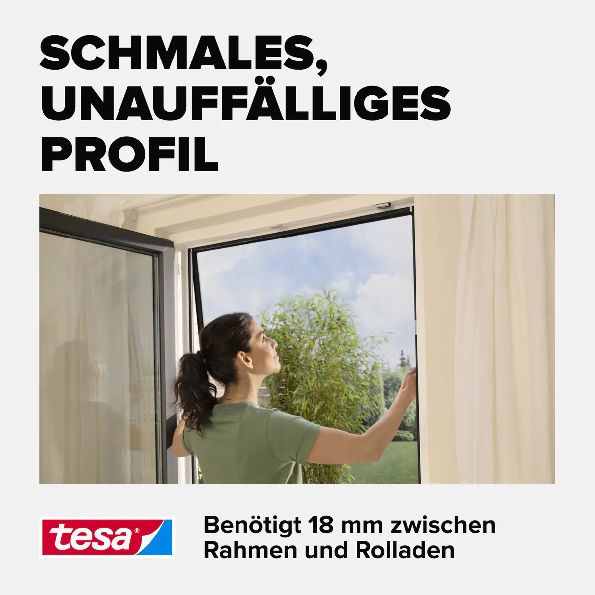 tesa Fliegengitter-Fenster Comfort im Alurahmen 120 x 150 cm anthrazit