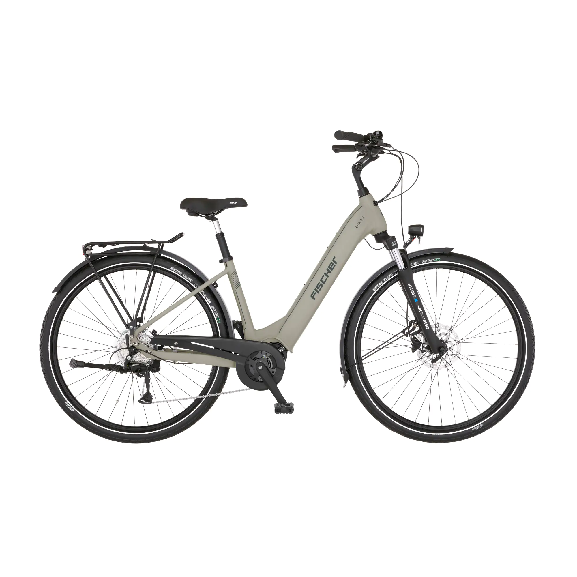 Fischer E-Bike City Cita 3.3i 28 Zoll RH 50cm 9-Gang 630 Wh greige