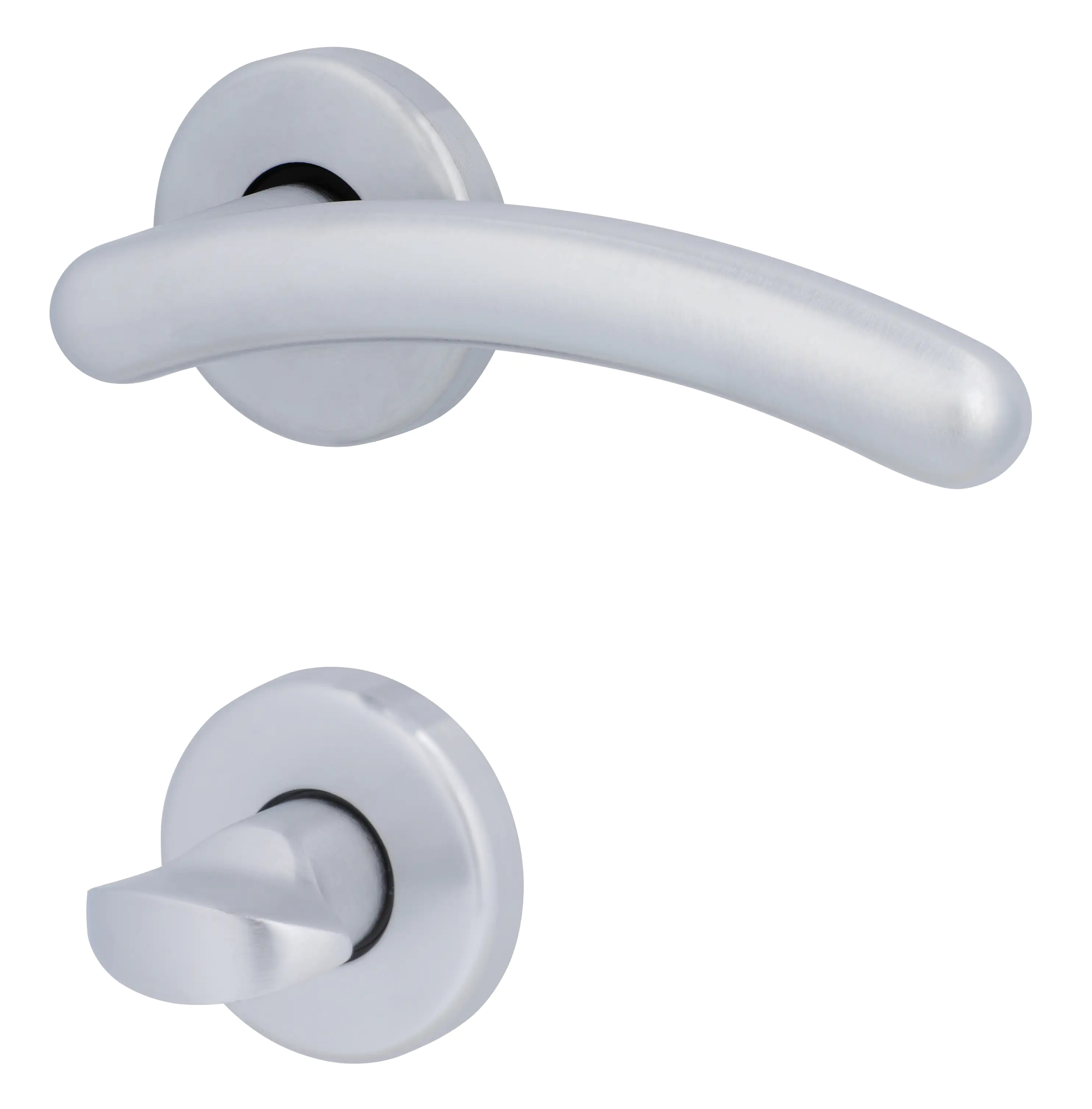 Alpertec WC-Rosettengarnitur Tara Messing silber rund