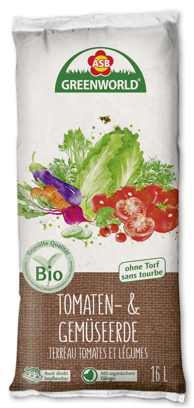 ASB Greenworld Bio Tomaten- und Gemüseerde 16L torffrei ASB Greenworld Bio Tomaten- und Gemüseerde 16L torffrei