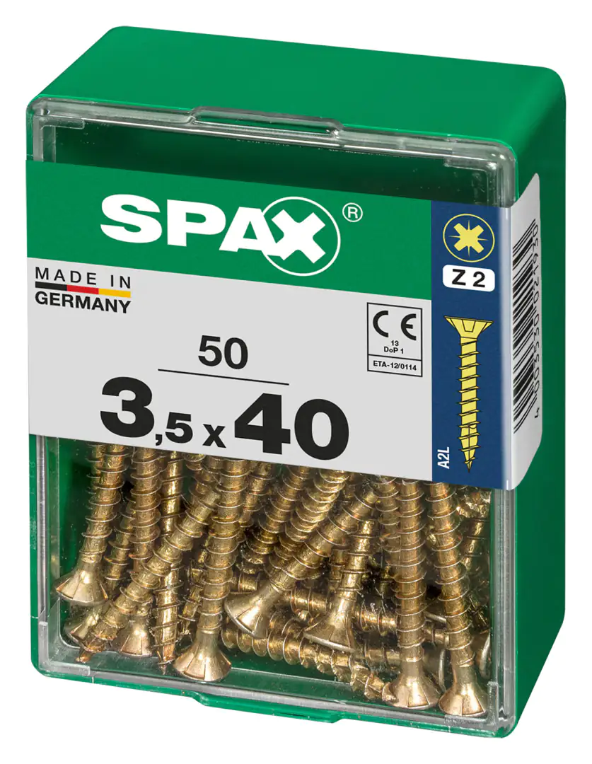 Spax Universalschrauben 3.5 x 40 mm PZ 2 - 50 Stk.