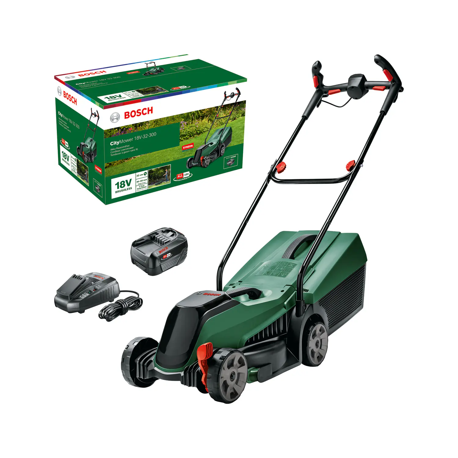 Bosch Akku-Rasenmäher CityMower 18 V 32 cm Schnittbreite Solo