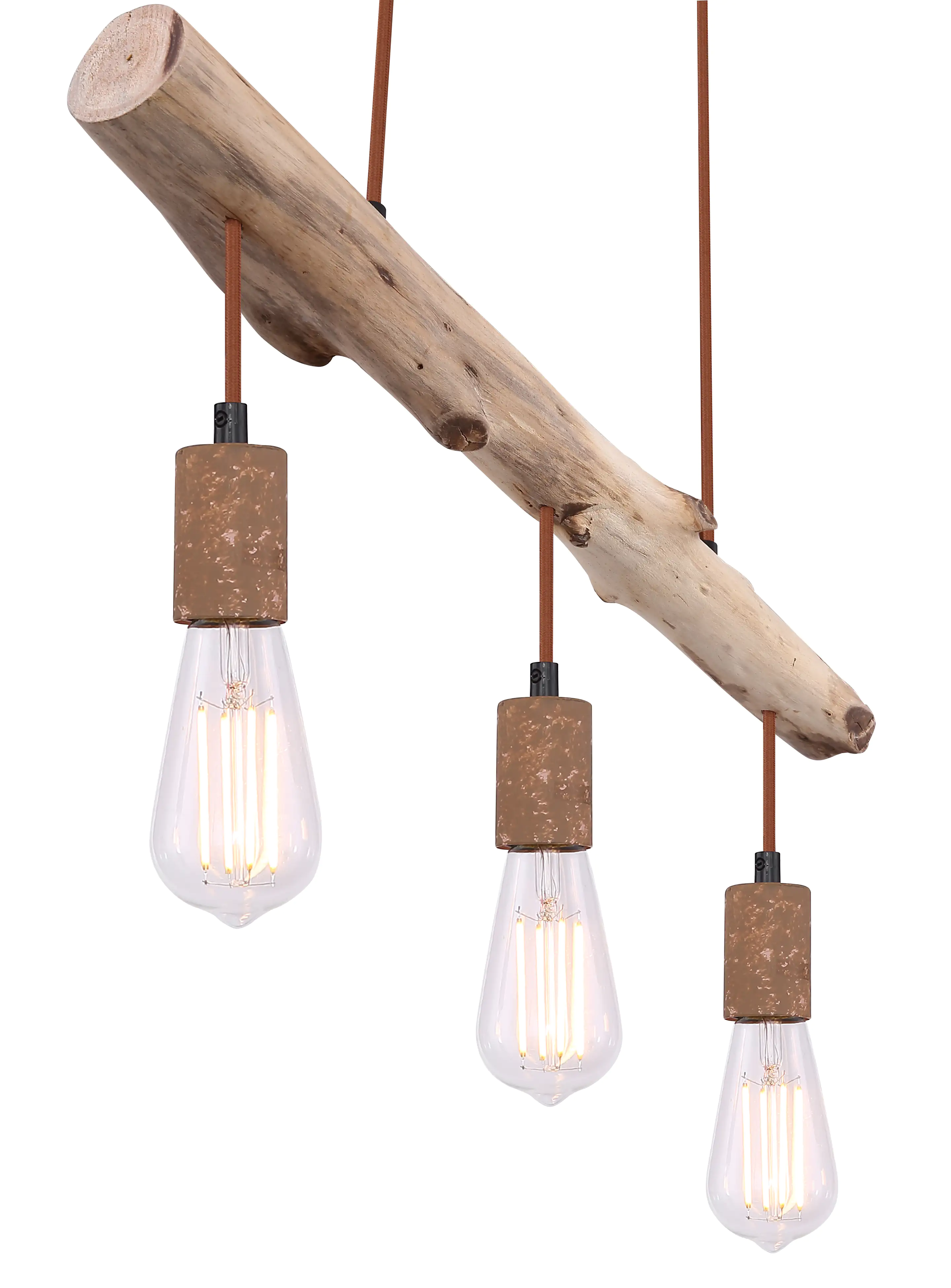 9007371392636_5 Globo 3er Hängeleuchte Jakob rost-holz 60 x 8,5 cm E27, max. 40 W