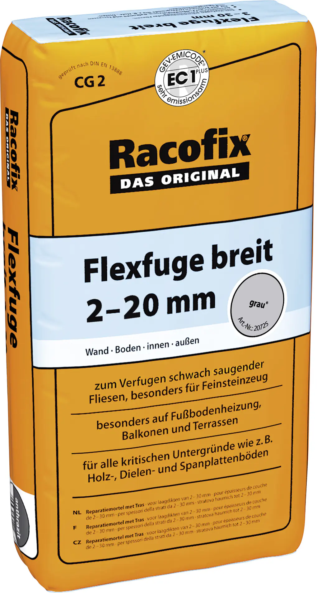 Racofix Flexfuge breit grau, 25 kg