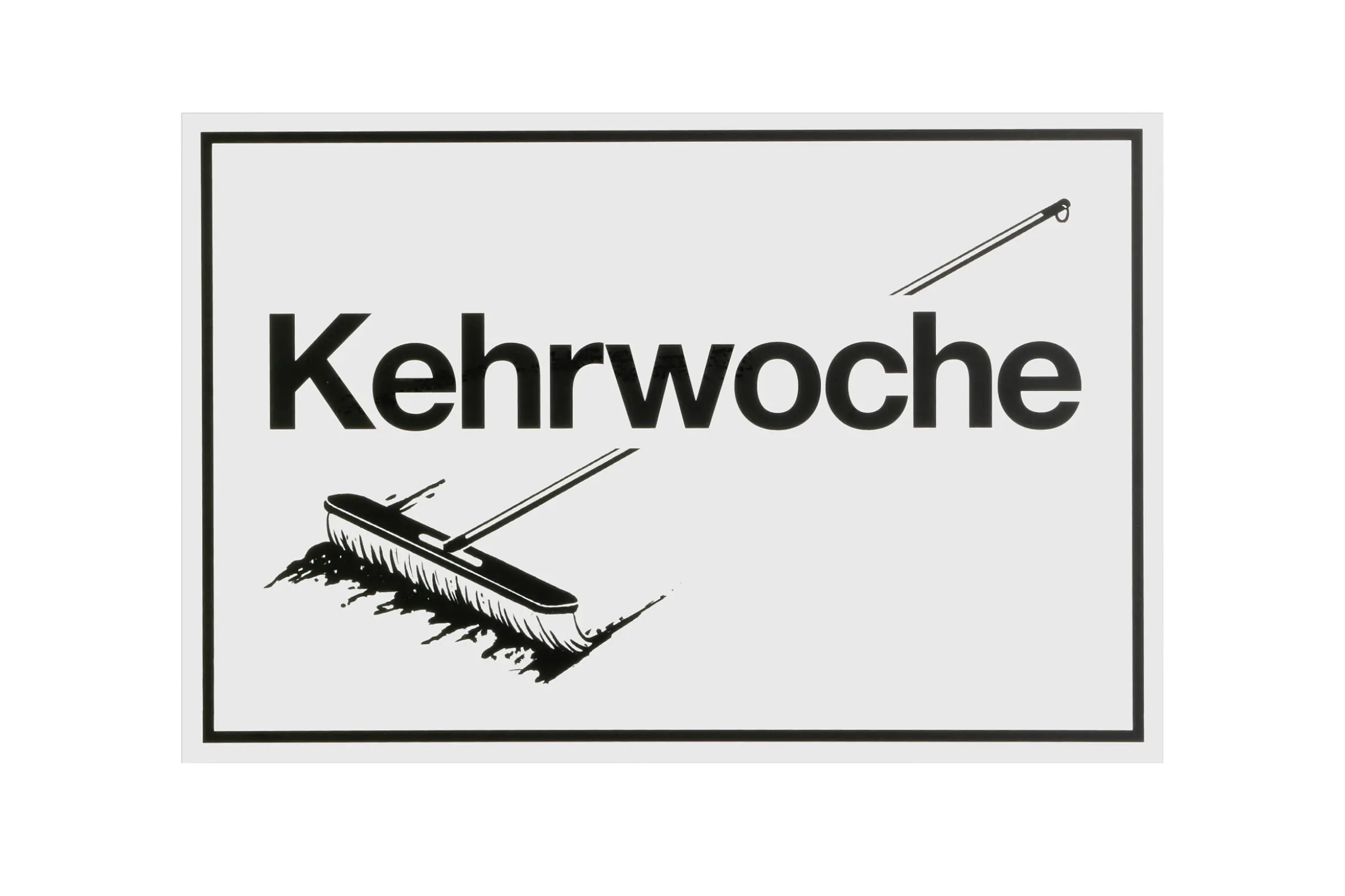 Conmetall Hinweisschild Kehrwoche 30 x 20 cm