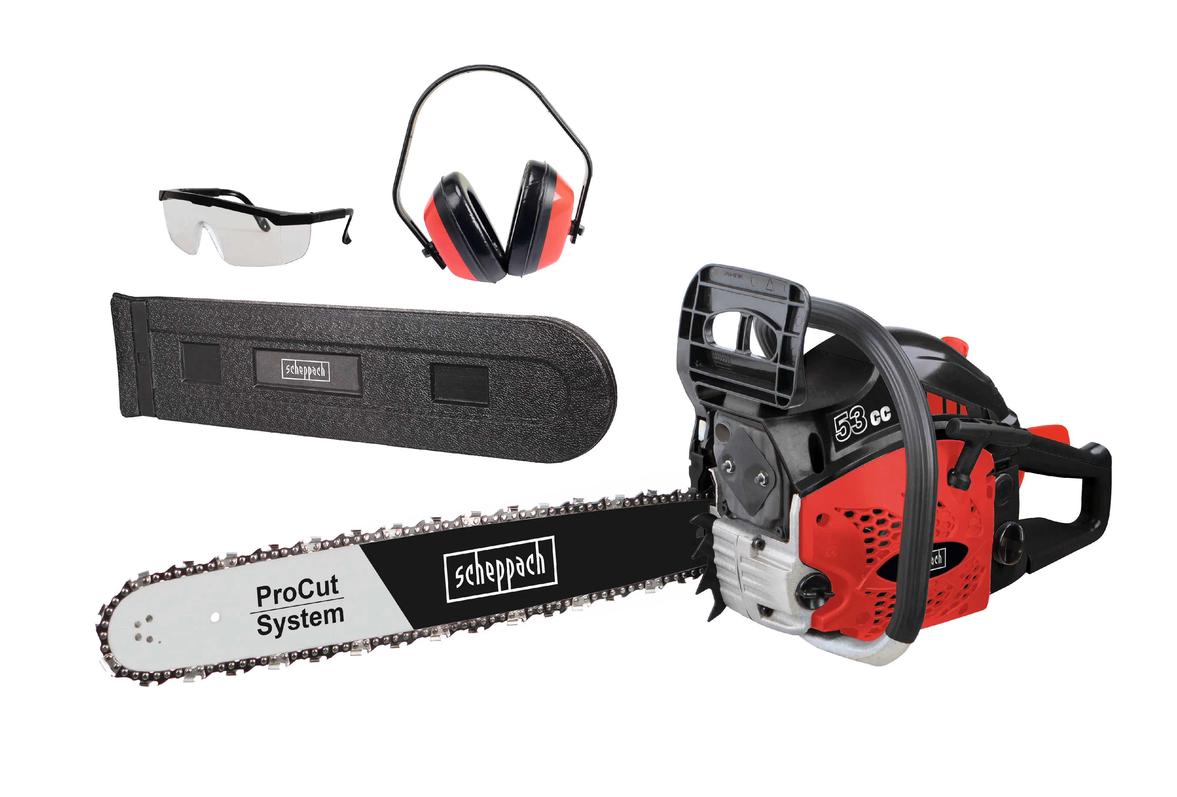 Scheppach Benzin Kettensäge BKS 5300 S 2 kW 46 cm Schwertlänge