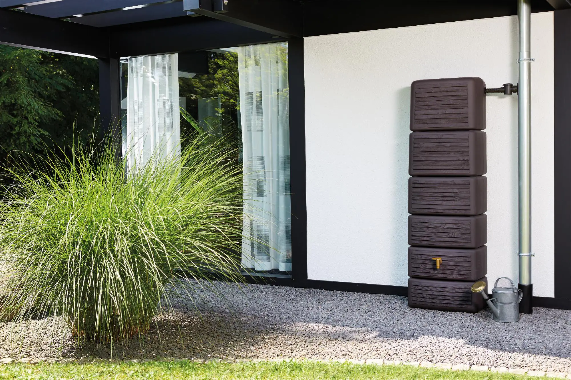 4rain Regenwasser-Wandtank Slim darkwood 330 l 4rain Regenwasser-Wandtank Slim darkwood 330 l