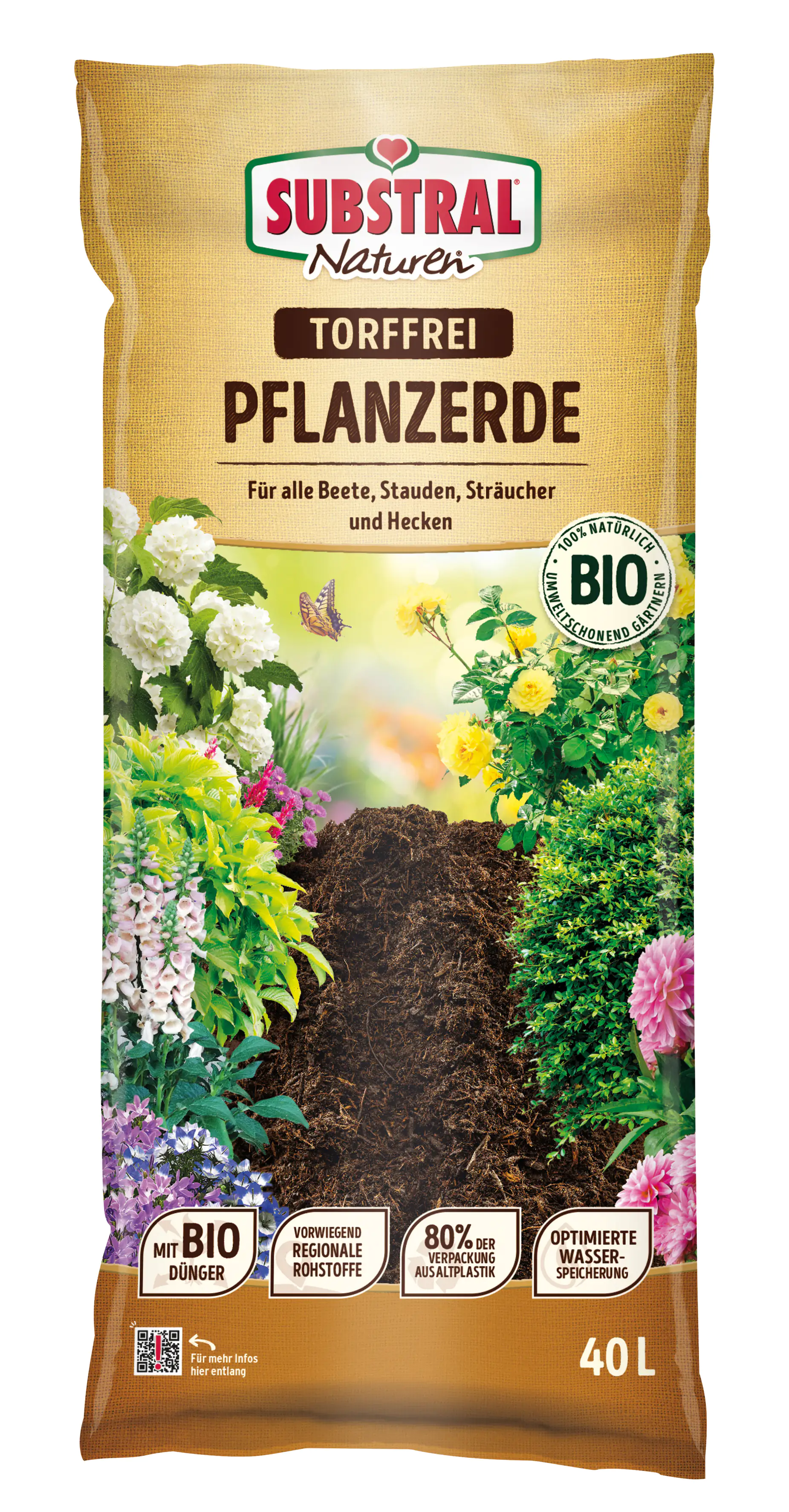 Substral Naturen Pflanzerde 40 L torffrei kaufen Globus Baumarkt