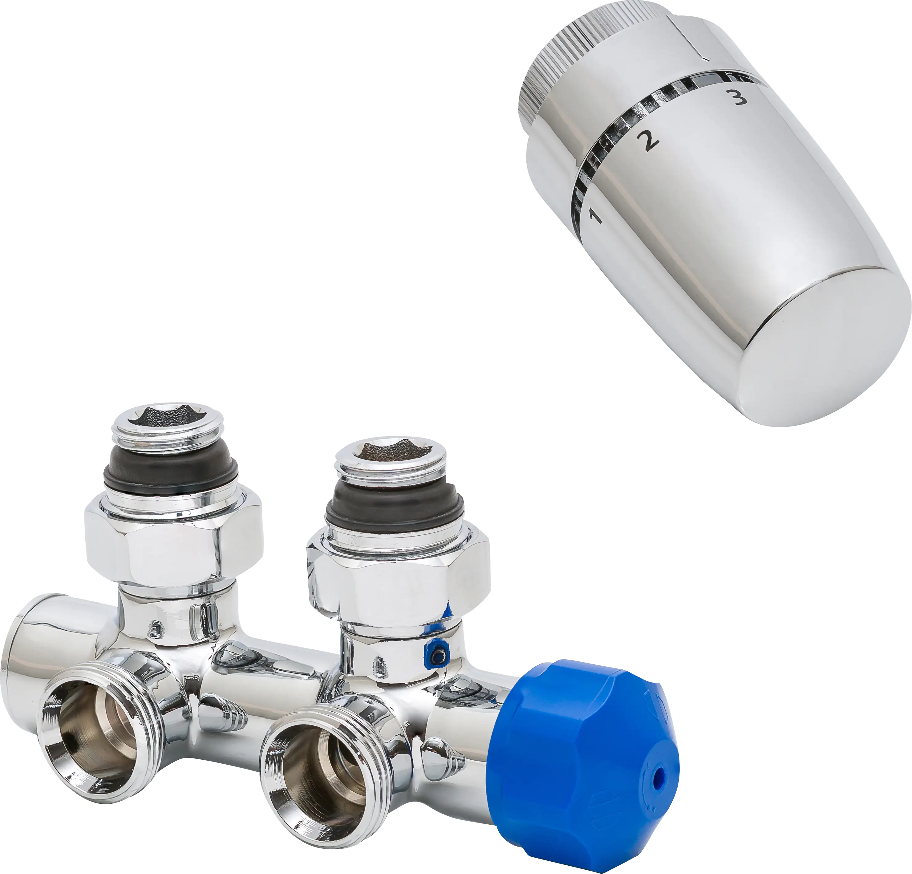 Schulte Mittenanschlussgarnitur chrom mit Blende