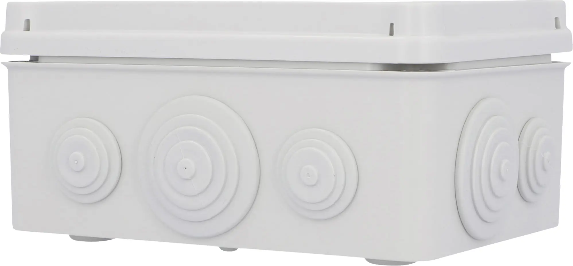 Aufputz- Abzweigdose IP65, mit Schraubdeckel, 162 x 116 x 76 mm, grau Aufputz- Abzweigdose IP65, mit Schraubdeckel, 162 x 116 x 76 mm, grau