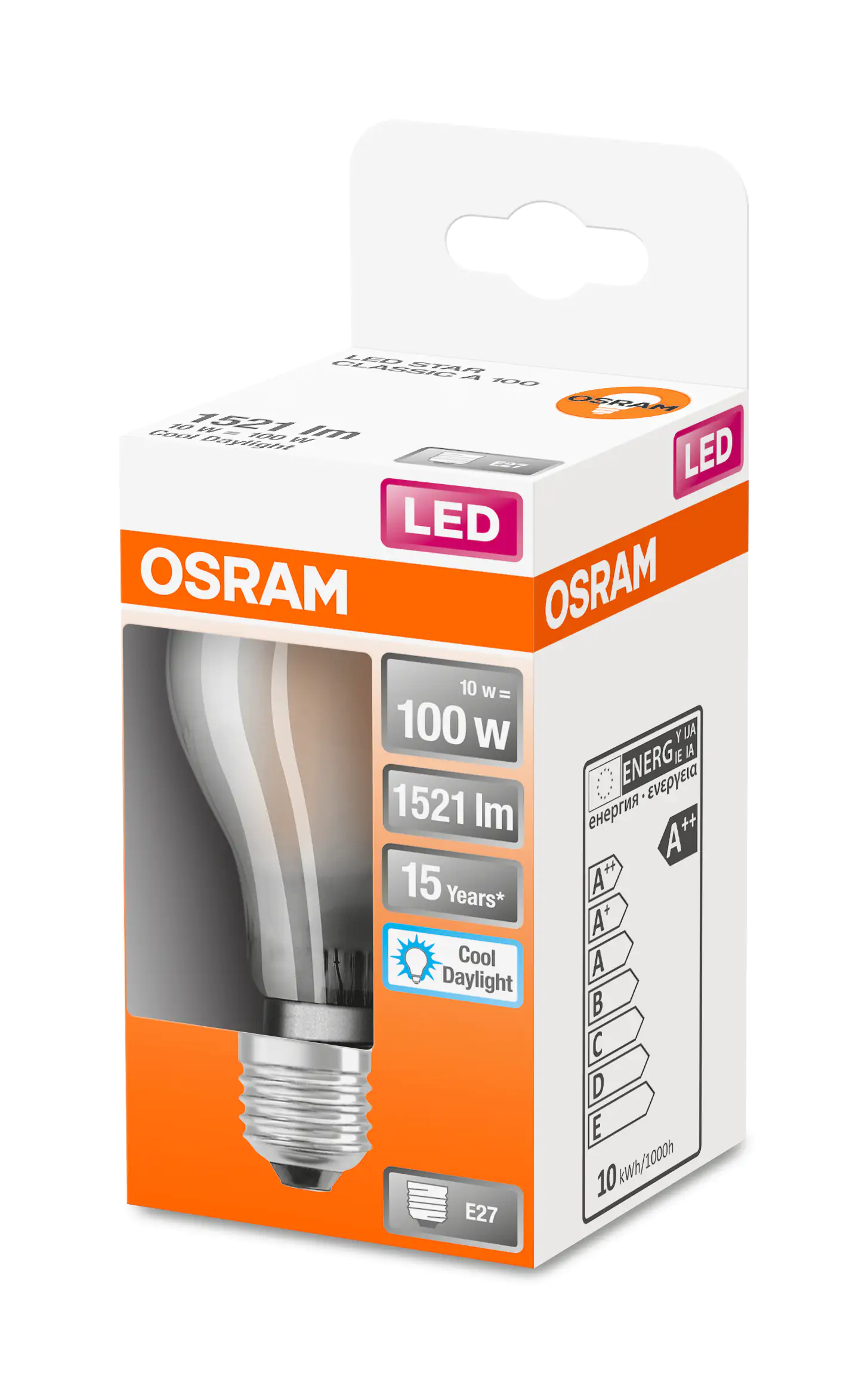 Osram LED Leuchtmittel Retrofit Cla 100 E27 11W kaltweiß, weiß matt