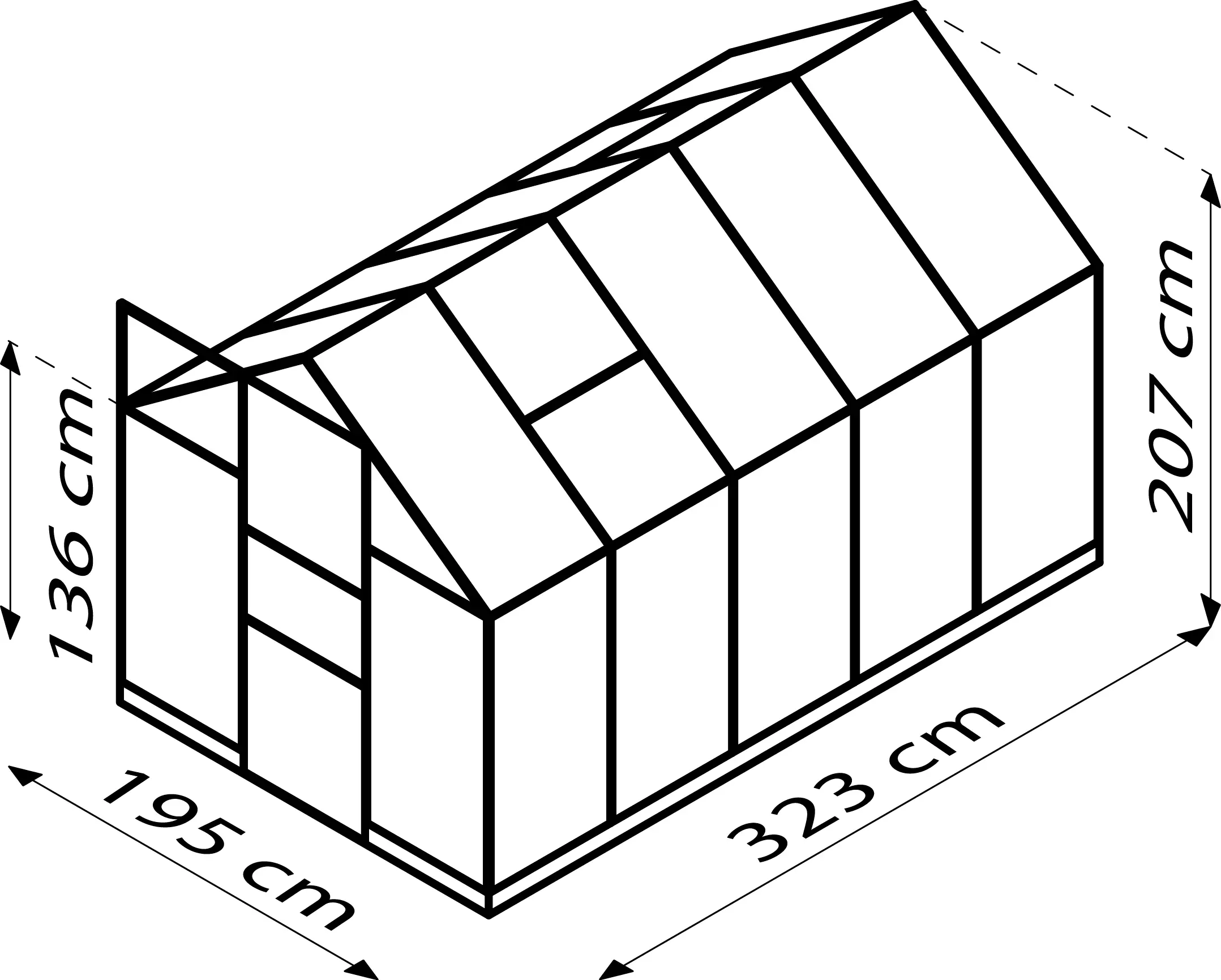 Vitavia Gewächshaus Apollo 6200 195 x 323 cm 4 mm HPK