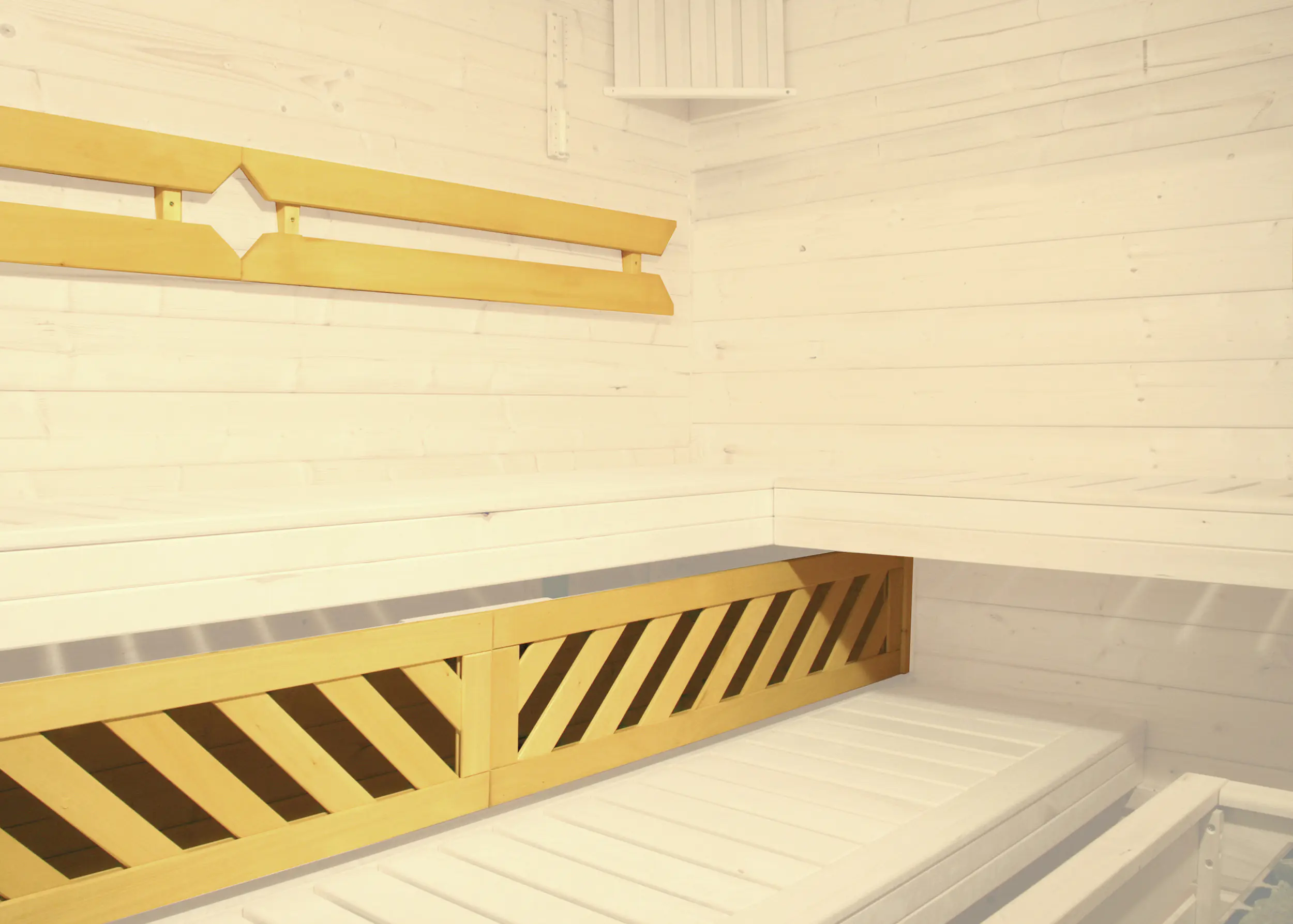 Weka Massivholz-Elementsauna Kemi 1 mit Glastür