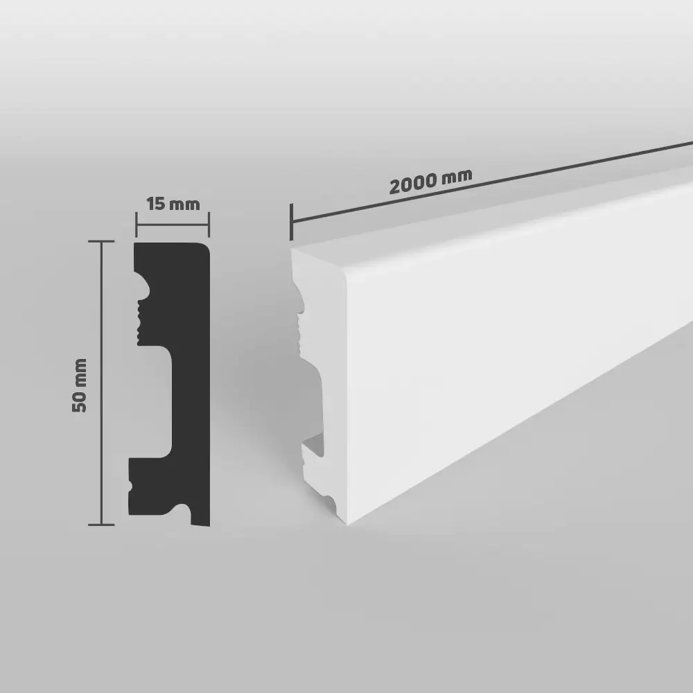 4002245705180 SELITSTYLE Sockelleiste FBL50 200 x 50 x 15 mm wasserfest