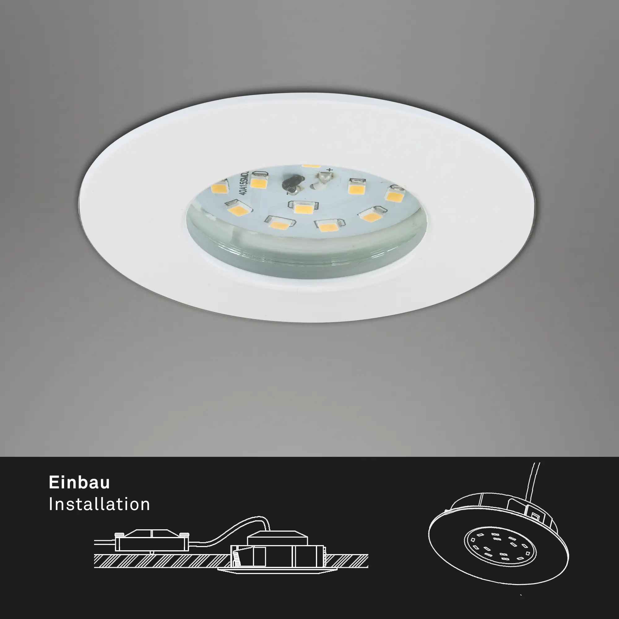Briloner 3er Set LED Einbauleuchten Attach weiß Ø 7,5 cm Briloner 3er Set LED Einbauleuchten Attach weiß Ø 7,5 cm