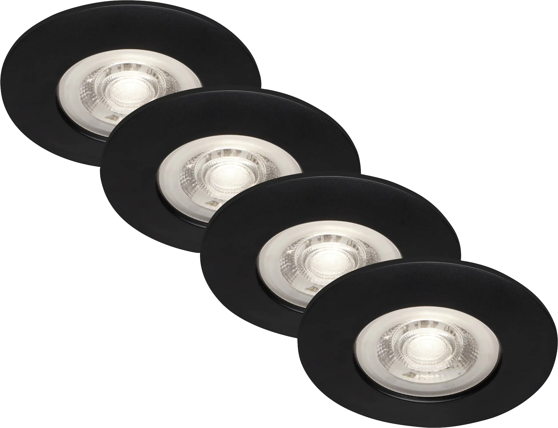 Briloner LED-Einbauleuchten Kulana 4er Set Mini 4,9W 480lm schwarz-matt Briloner LED-Einbauleuchten Kulana 4er Set Mini 4,9W 480lm schwarz-matt