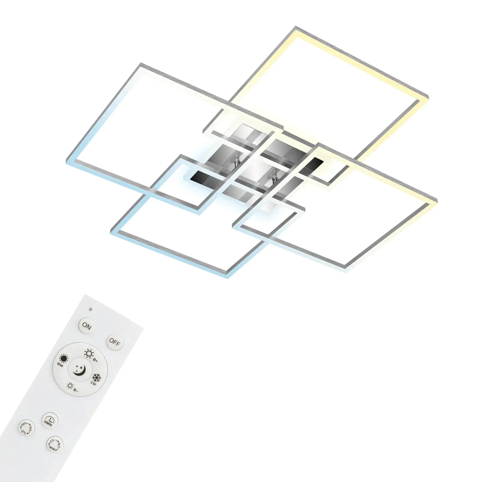 Di-Ka CCT LED Deckenleuchte Frame Smart+WiFi alu drehbar mit Fernbedienung Di-Ka CCT LED Deckenleuchte Frame Smart+WiFi alu drehbar mit Fernbedienung