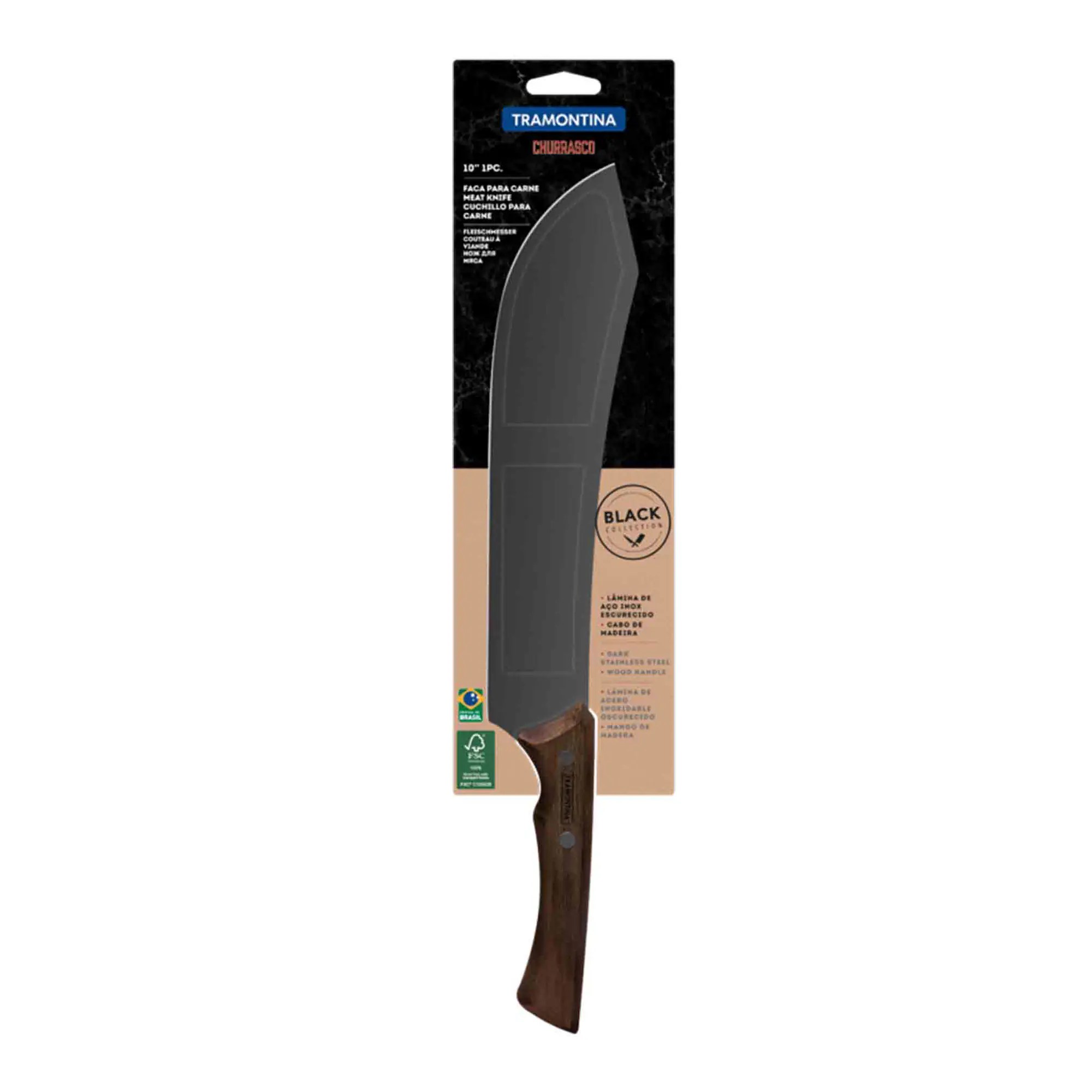 Tramontina Churrasco Fleischmesser 39 cm schwarz