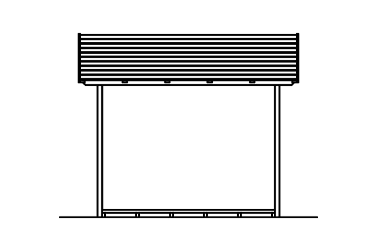 SKAN HOLZ Holzunterstand Paul 2 290 x 126 cm , natur