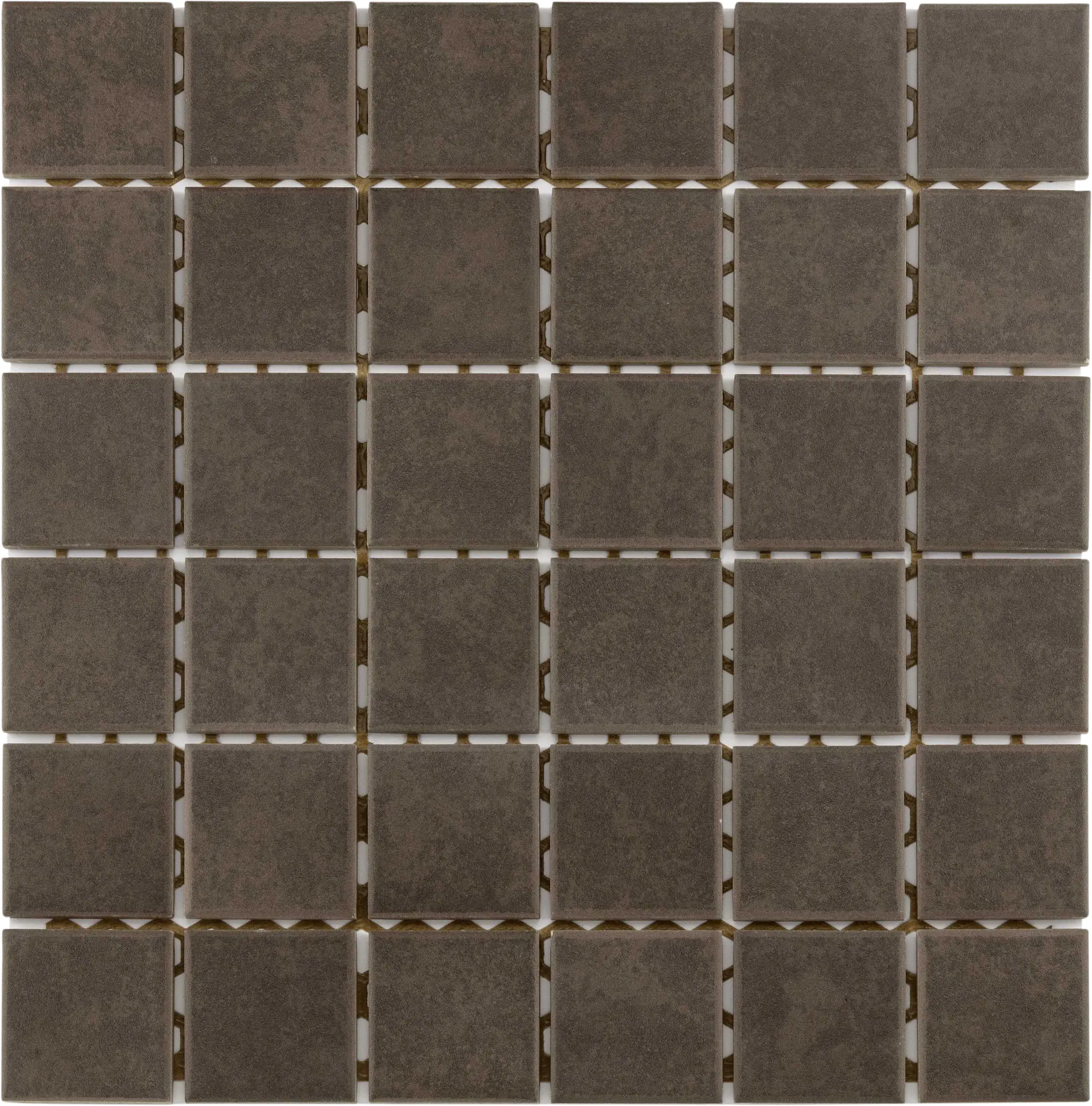 Mosaikfliese Maxi 30 x 30 cm braun-glasiert Steinmaß: ca. 4,7 x 4,7 cm