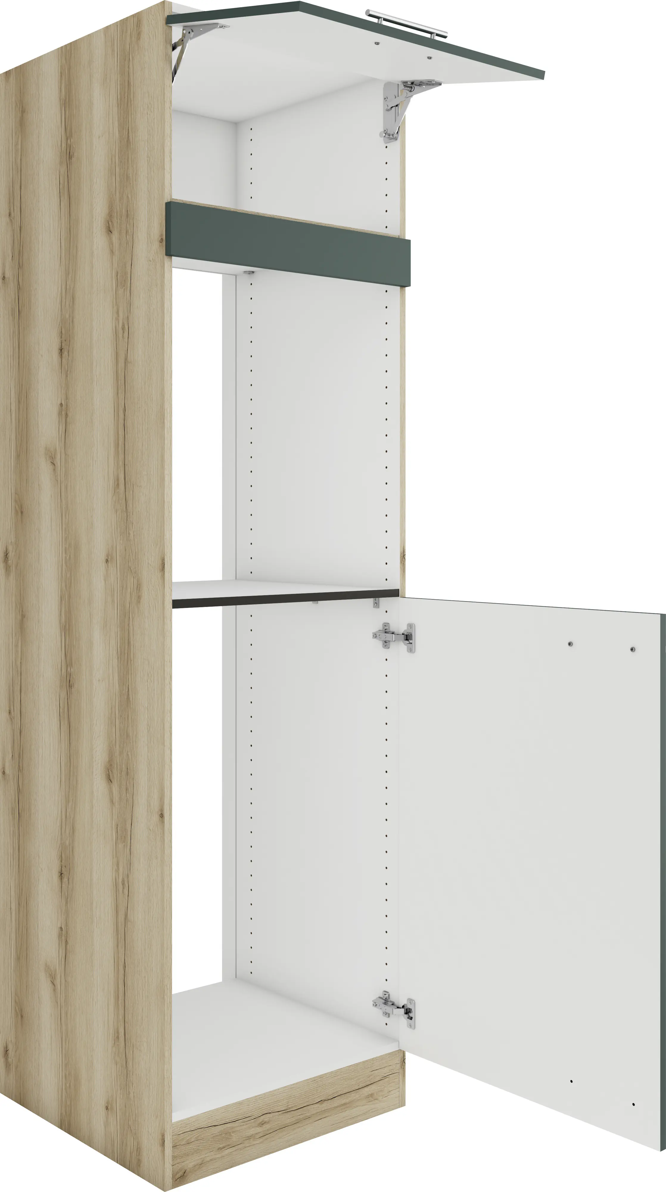 Optifit Hochschrank Savona 405 steingrün/eiche 60 cm