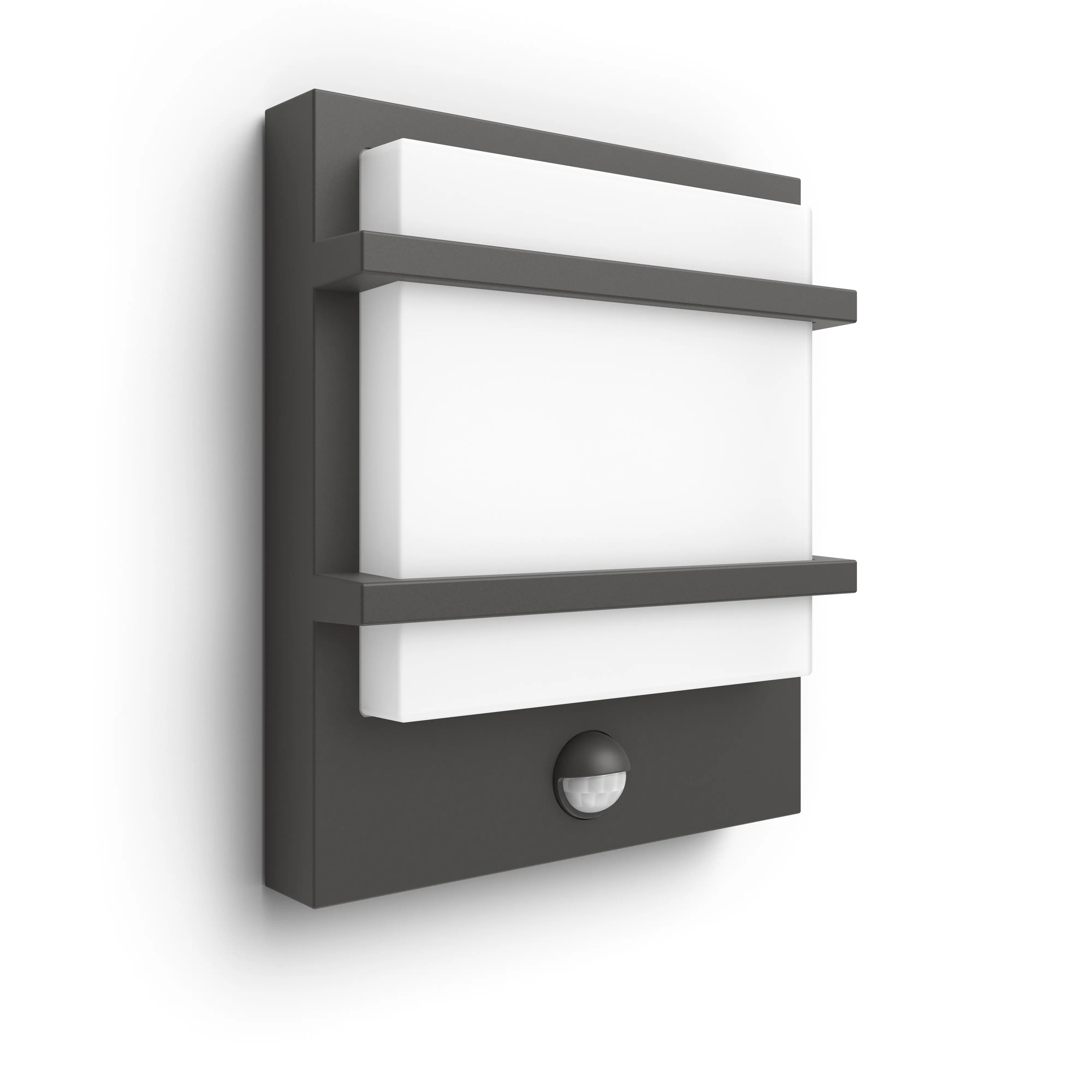 Philips LED Außenwandleuchte Petronia anthrazit mit Bewegungssensor warmweiß