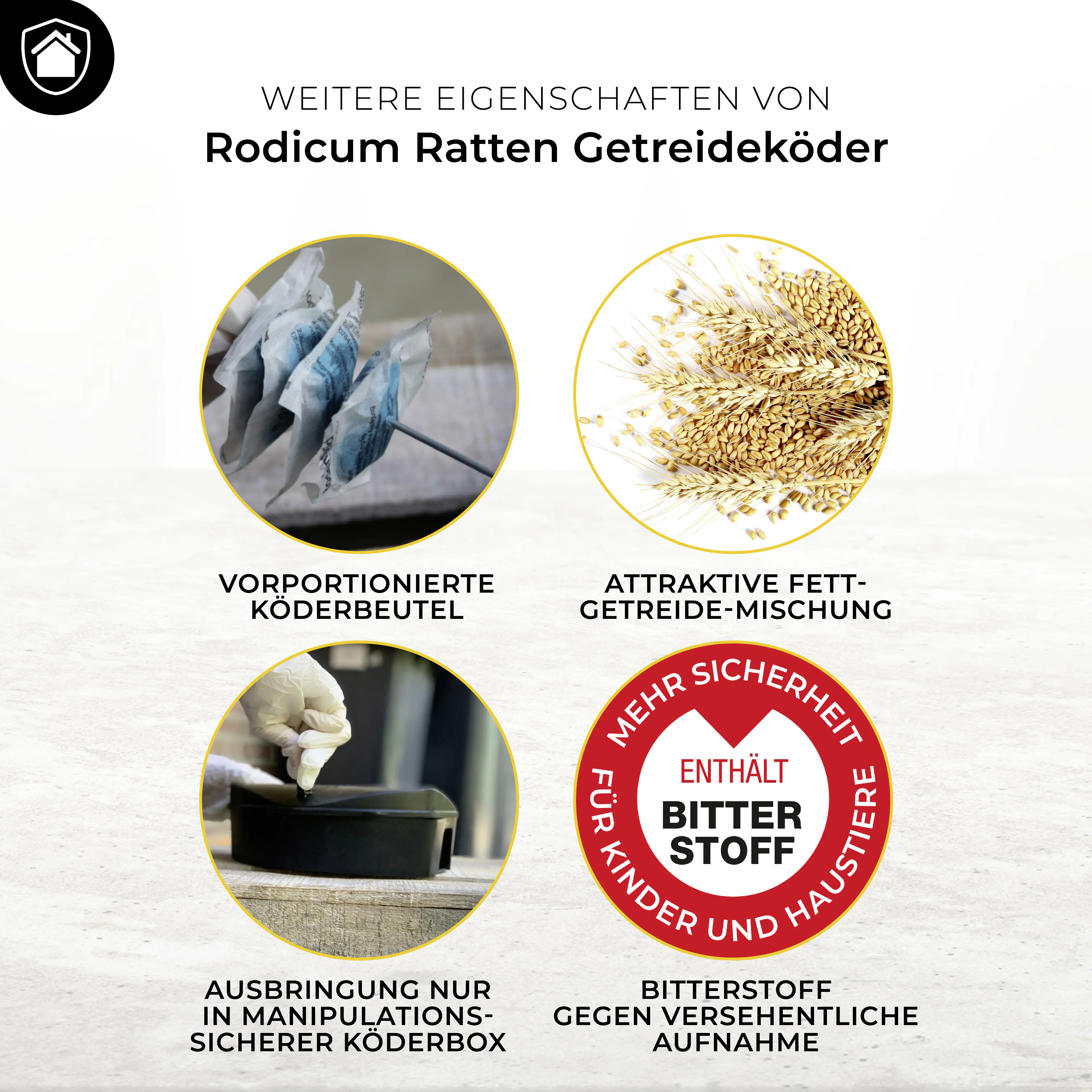 Protect Home Rodicum Ratten Getreideköder 400 g
