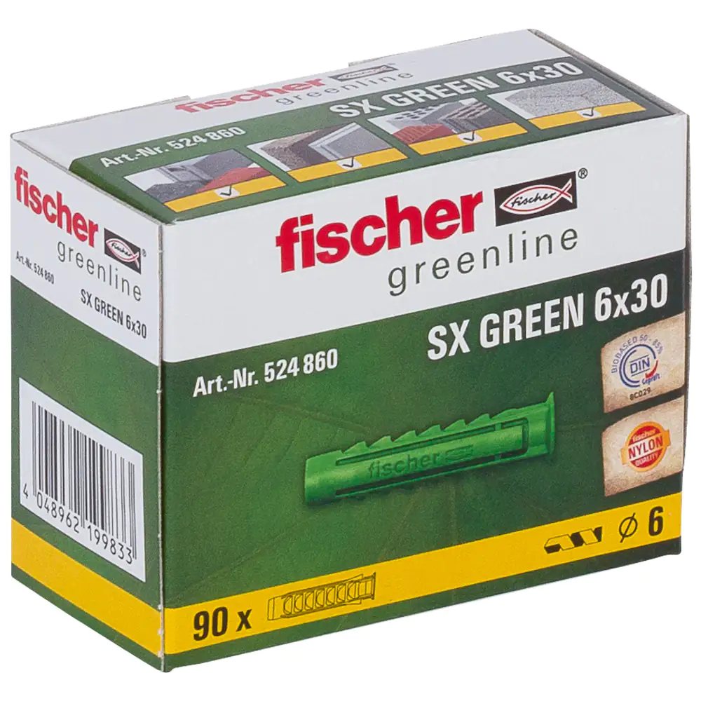 Fischer Spreizdübel SX green 6.0 x 30 mm - 90 Stück