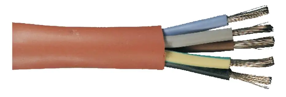 Silikonleitung SIHF 5 x 2,5 - 1 Meter, rotbraun