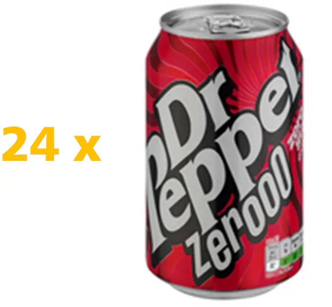 Dr. Pepper Zero  24 x 0,33 l Dr. Pepper Zero  24 x 0,33 l