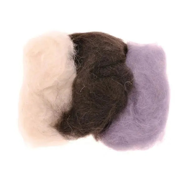 Glorex Schafwolle schwarz-weiß 3 x 10 g