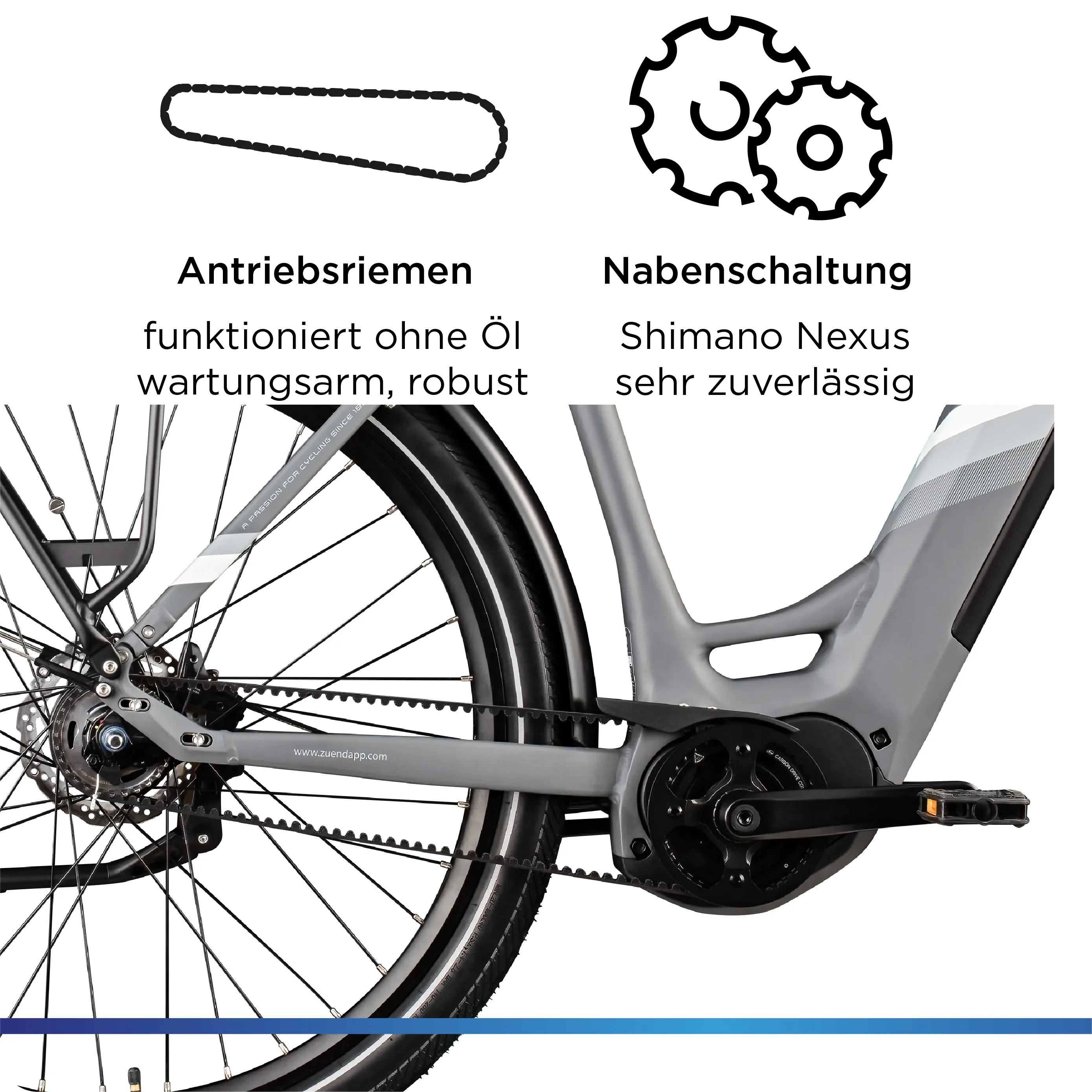 Zündapp E-Bike Trekking X850 Pro 27,5 Zoll 5-Gang 550 Wh grau