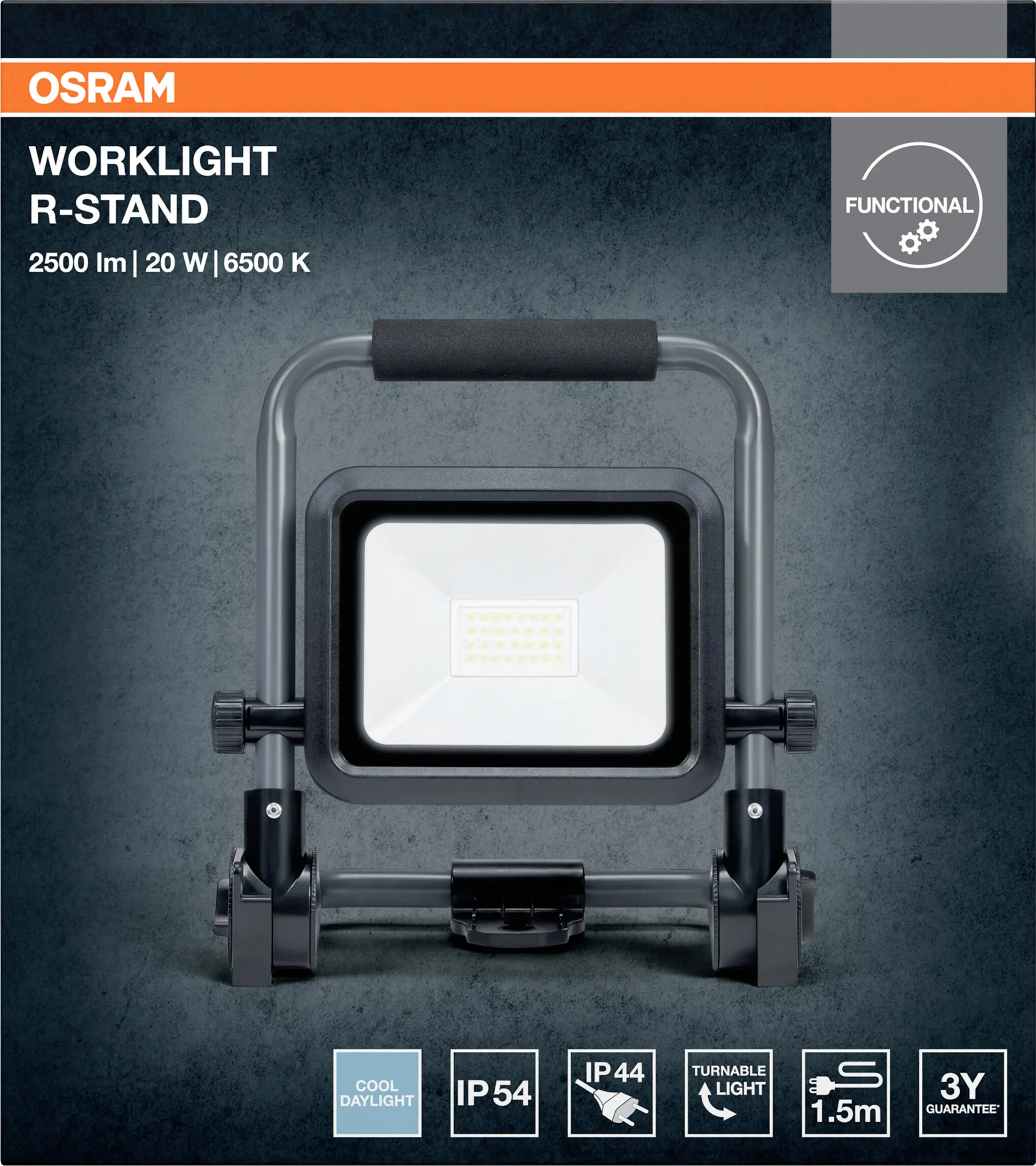 Osram LED Baustrahler Worklight Value 20 W kaltweiß schwarz-grau